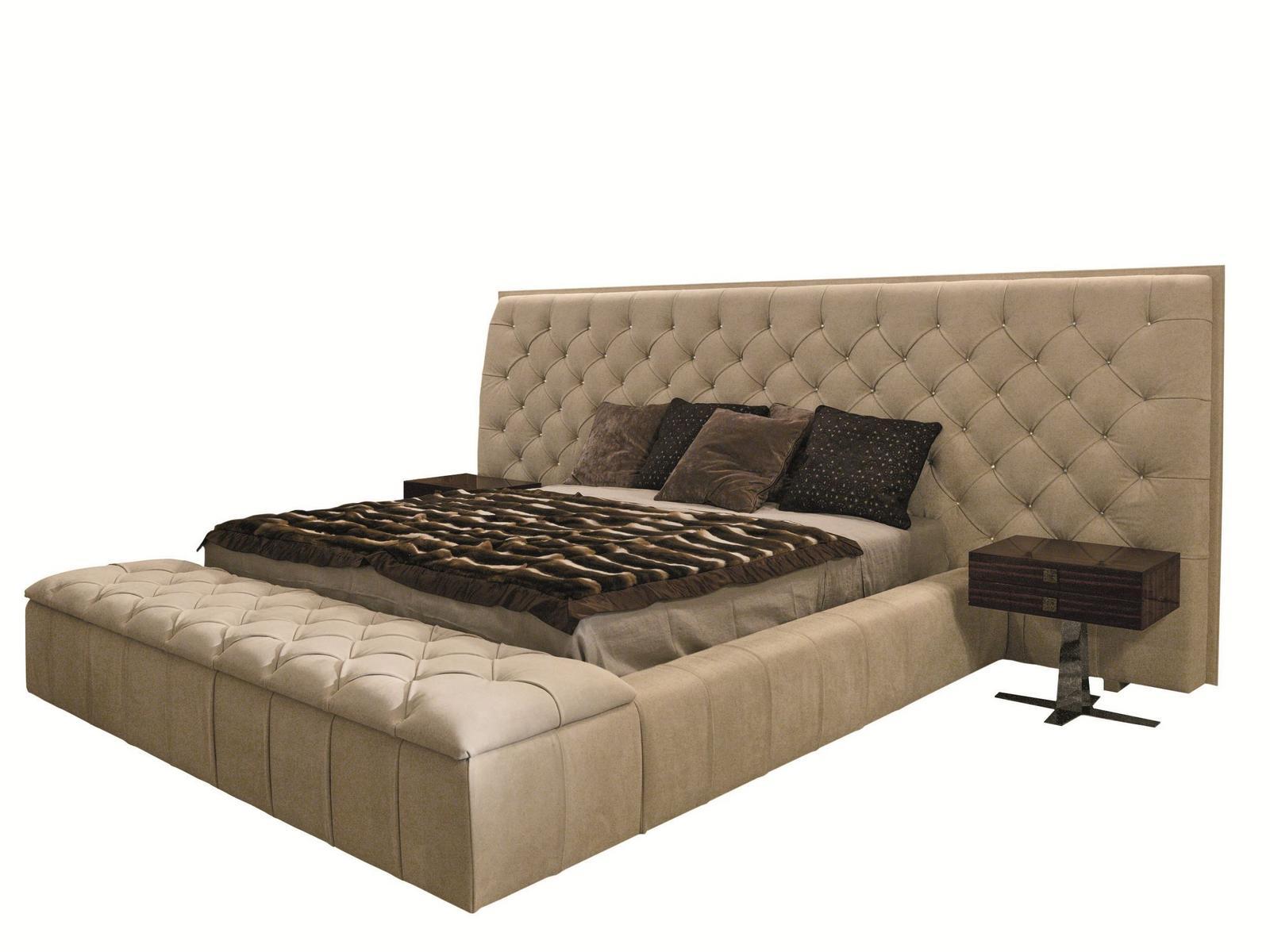 Fabric bed with upholstered headboard | Napoleon by Longhi