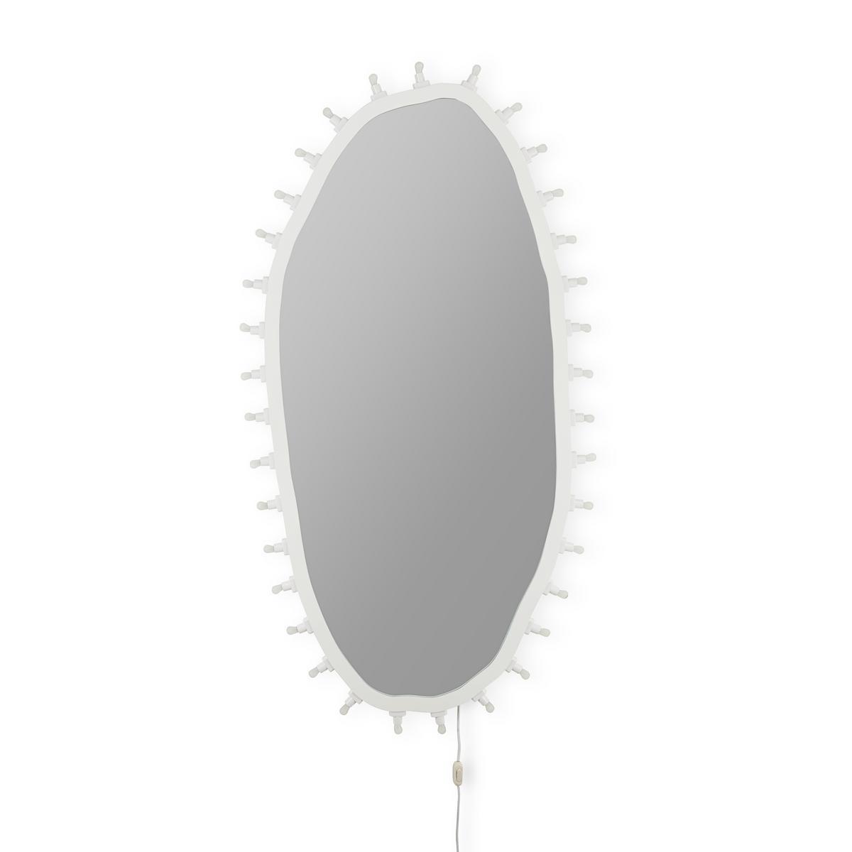 Wall-mounted mirror with integrated lighting | Luminaire Big by Seletti