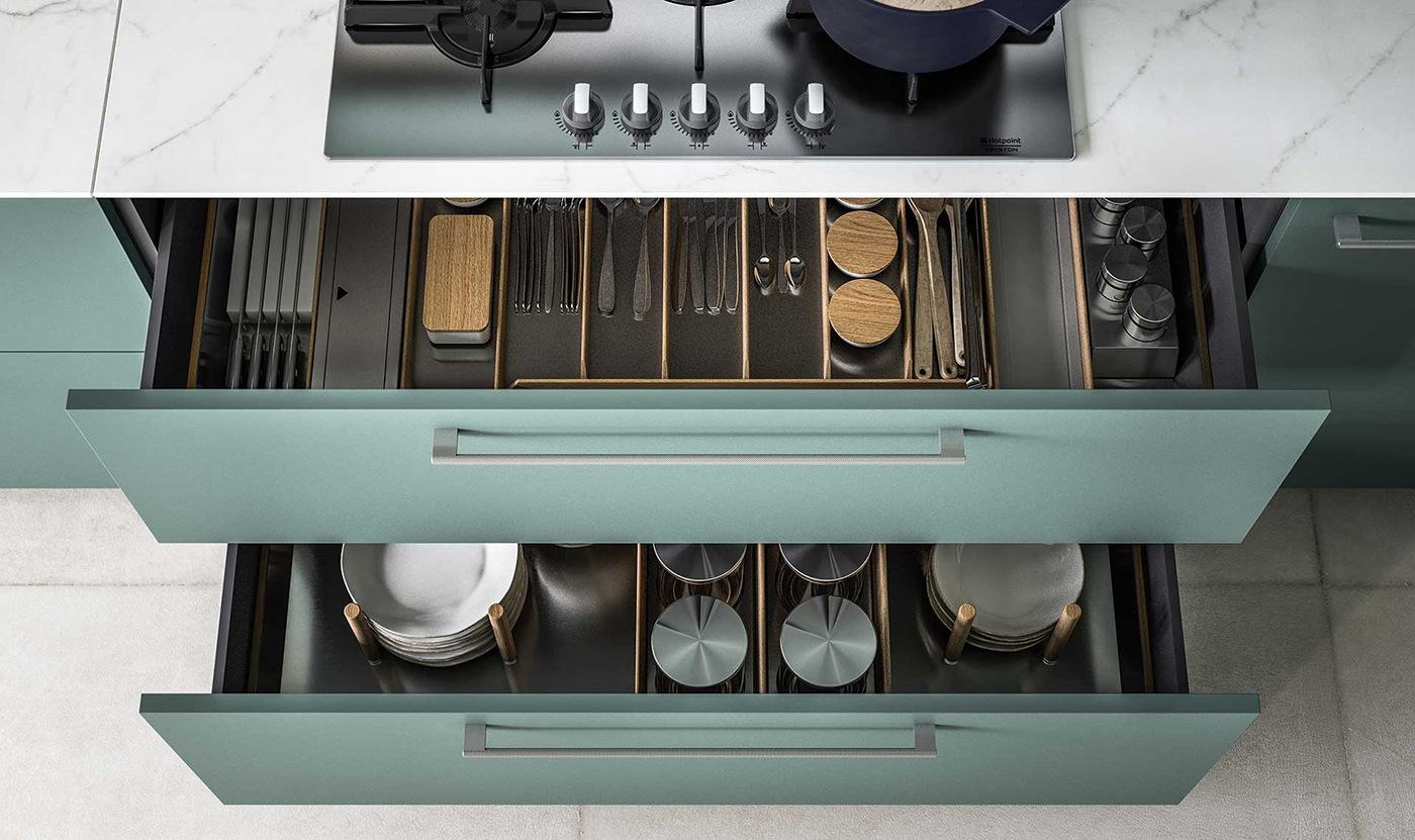 Fenix kitchen without handles ALF Valdesign Logica L0
