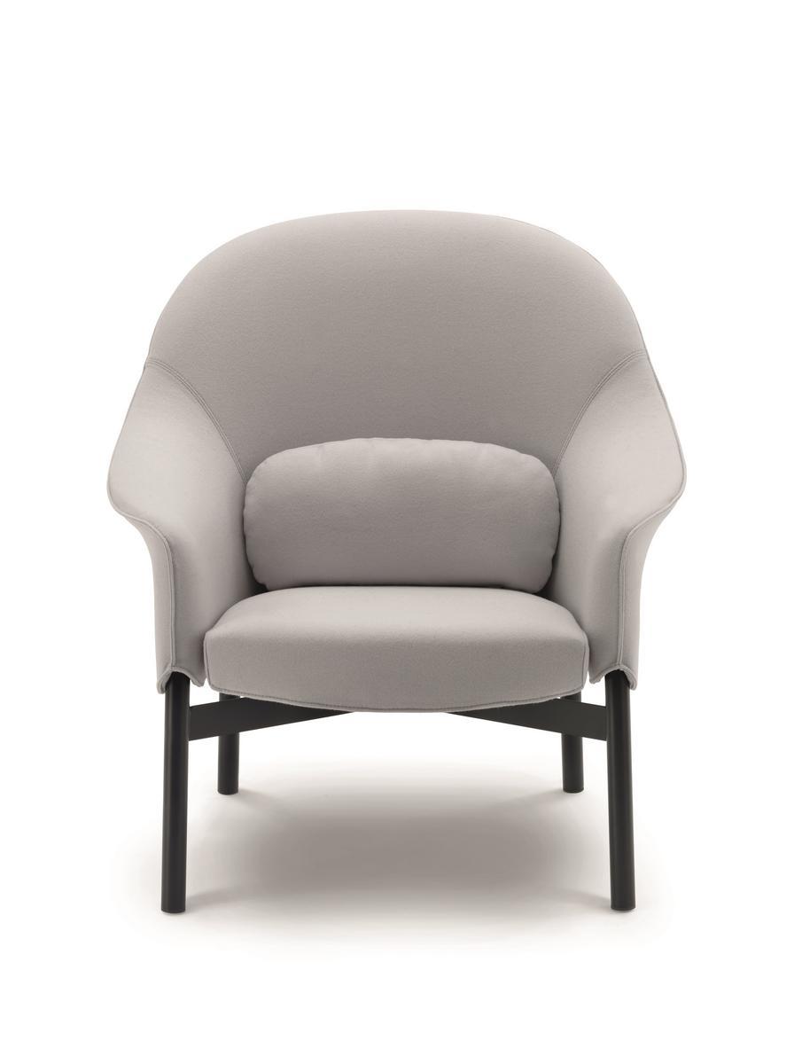 Fabric easy chair with armrests | Gloria High by Arflex