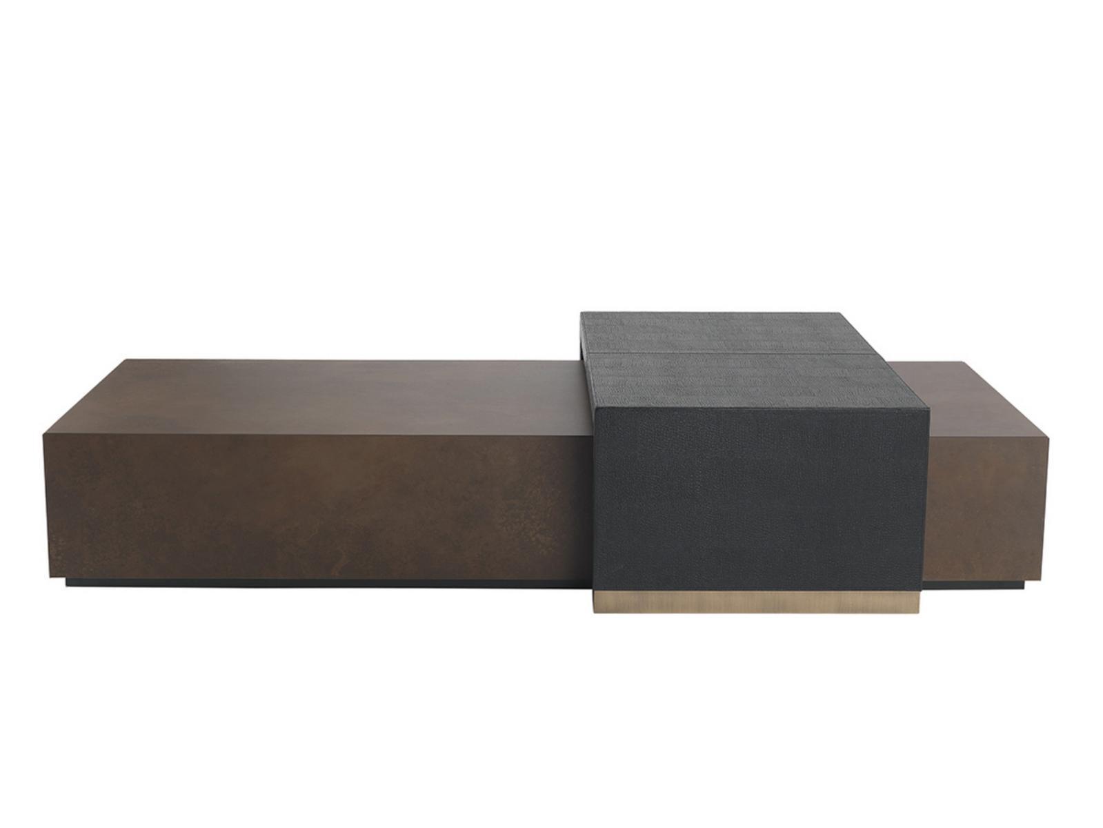 Rectangular leather coffee table | Kay by Gianfranco Ferre Home