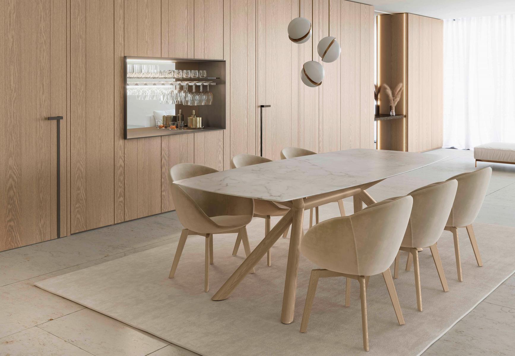 Rectangular wooden dining table | Apollo by Olivieri