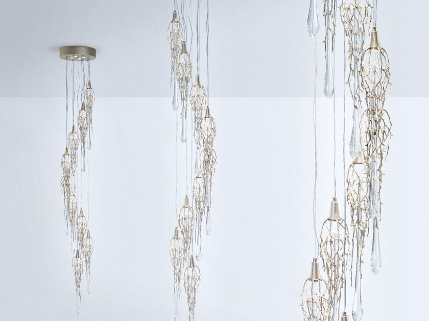 Handmade bronze ceiling lamp | Liquid Pl370/13 by Serip