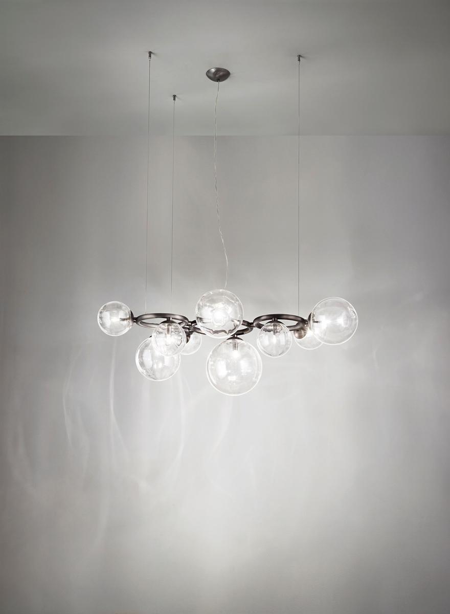 Halogen glass pendant lamp | Puppet Ring Sp by Vistosi