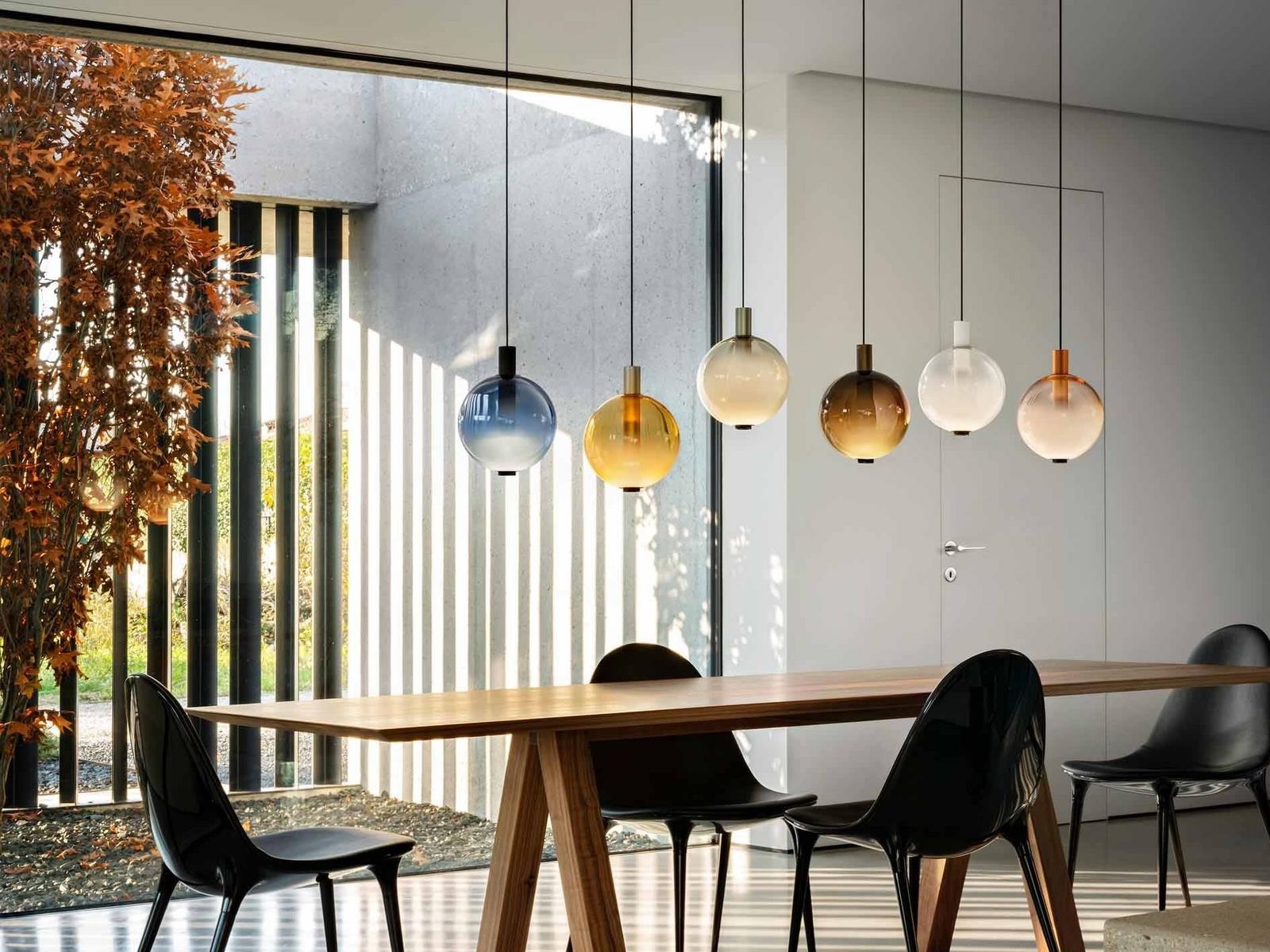 LED blown glass pendant lamp | Beam Stick Nuance by Olev