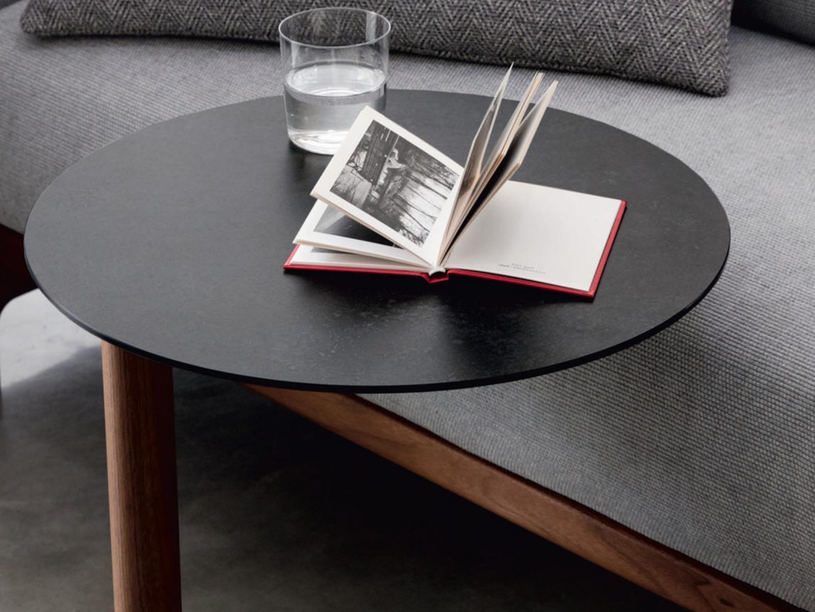 Round wooden side table | Jok by Porada