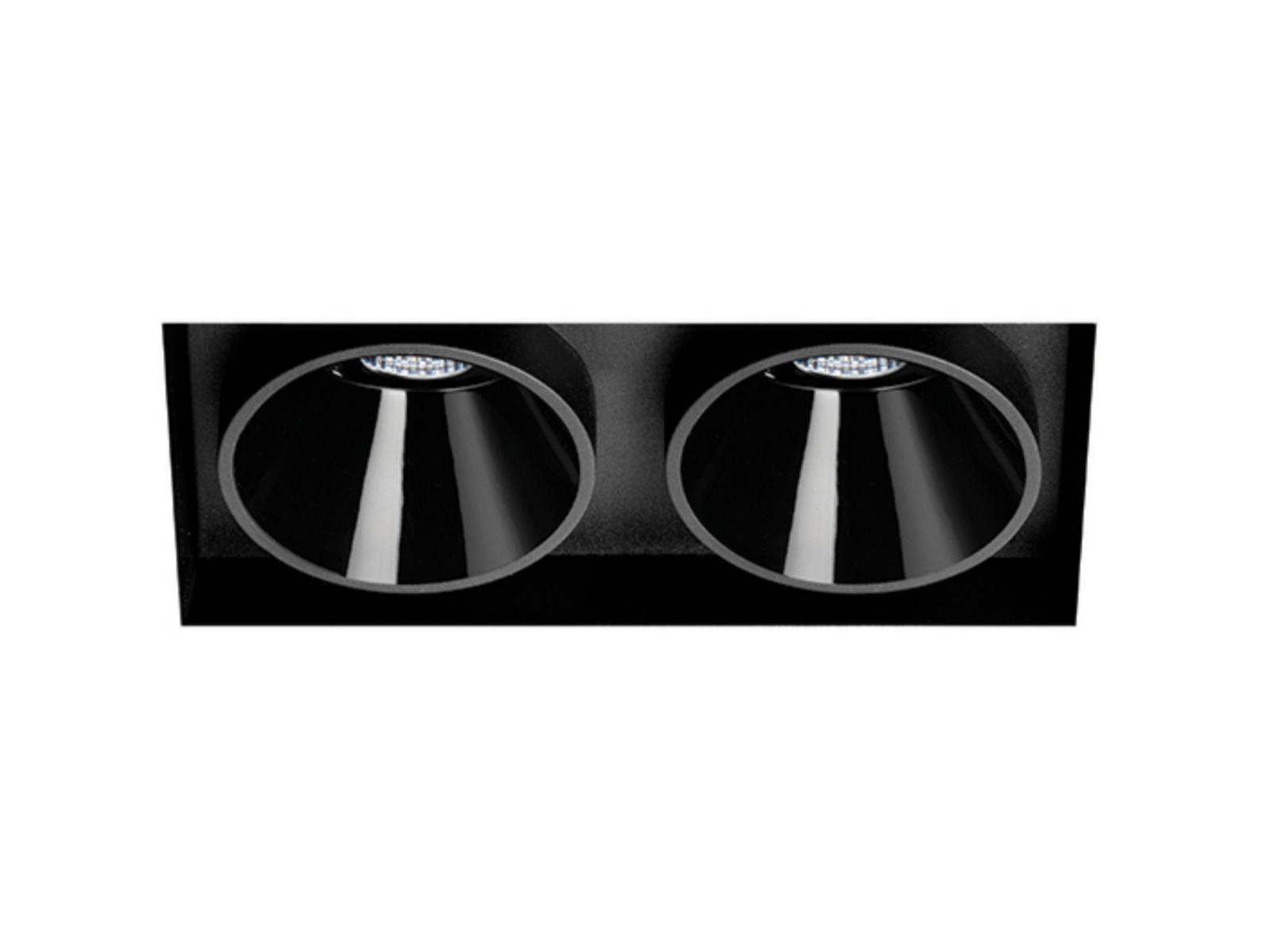 LED recessed multiple aluminium spotlight | Black Foster Trimless 2 by Arkoslight