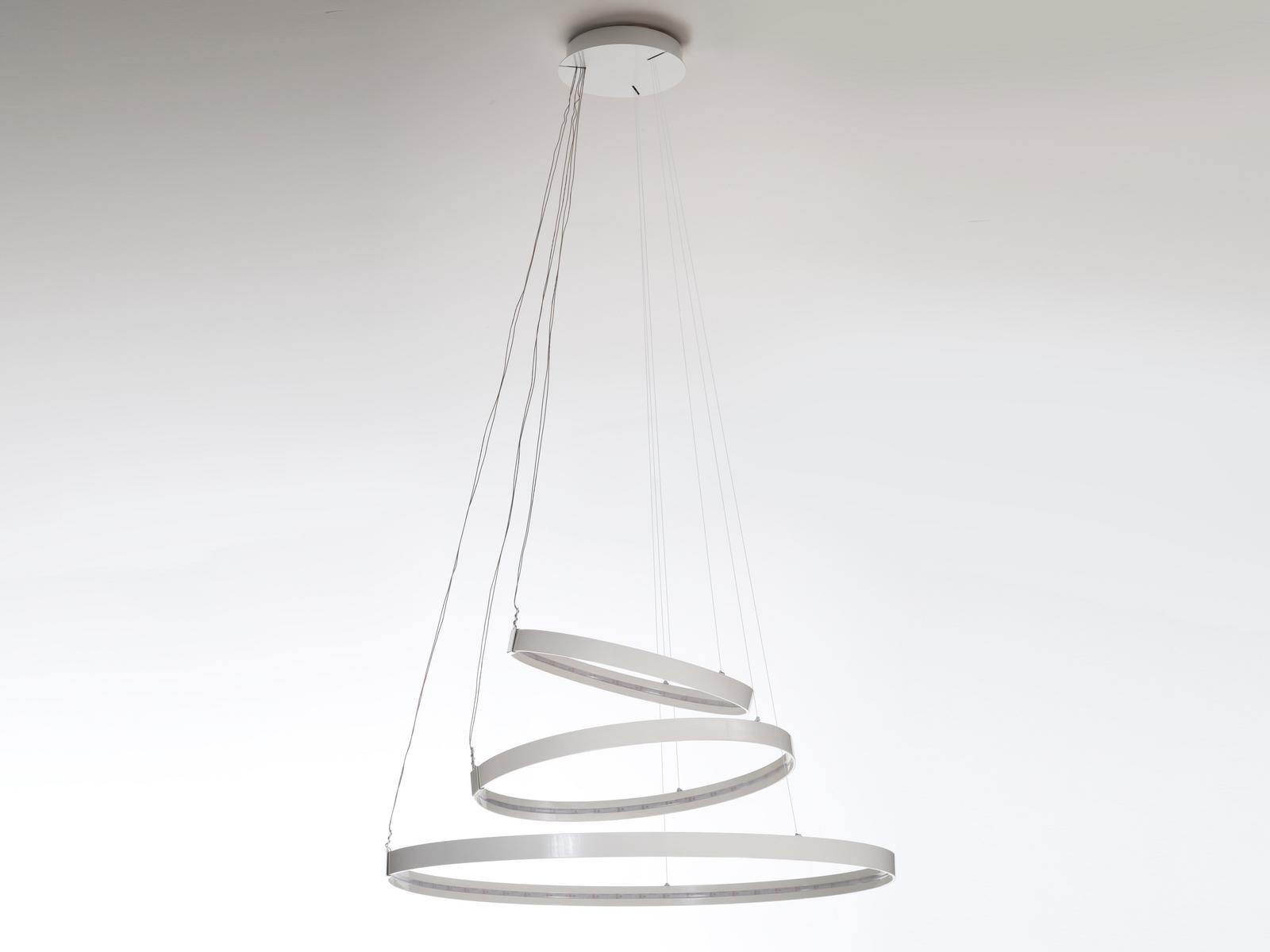 LED aluminium pendant lamp | Rings Orizzontale by Zava