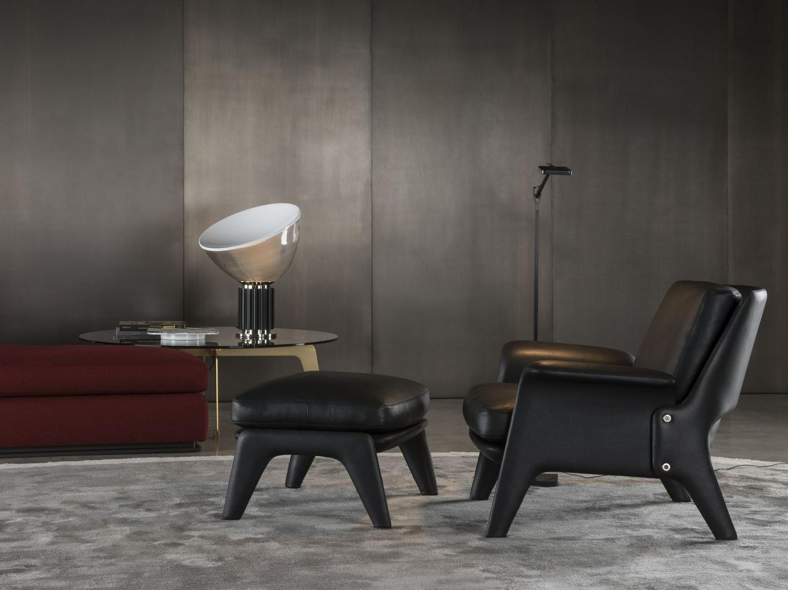 LED indirect light glass and aluminium table lamp | Taccia by Flos