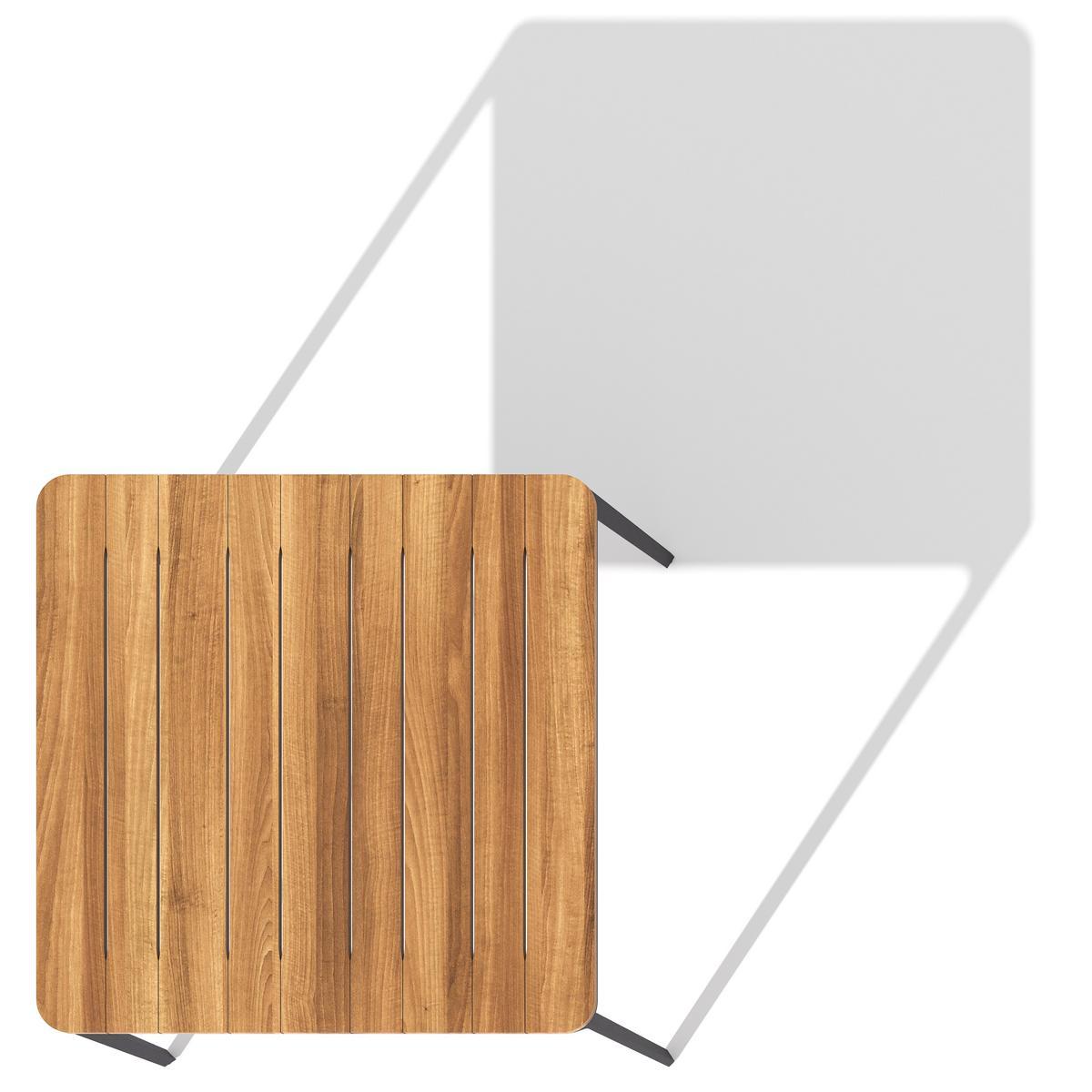 Square teak garden side table | Slim by Sovet