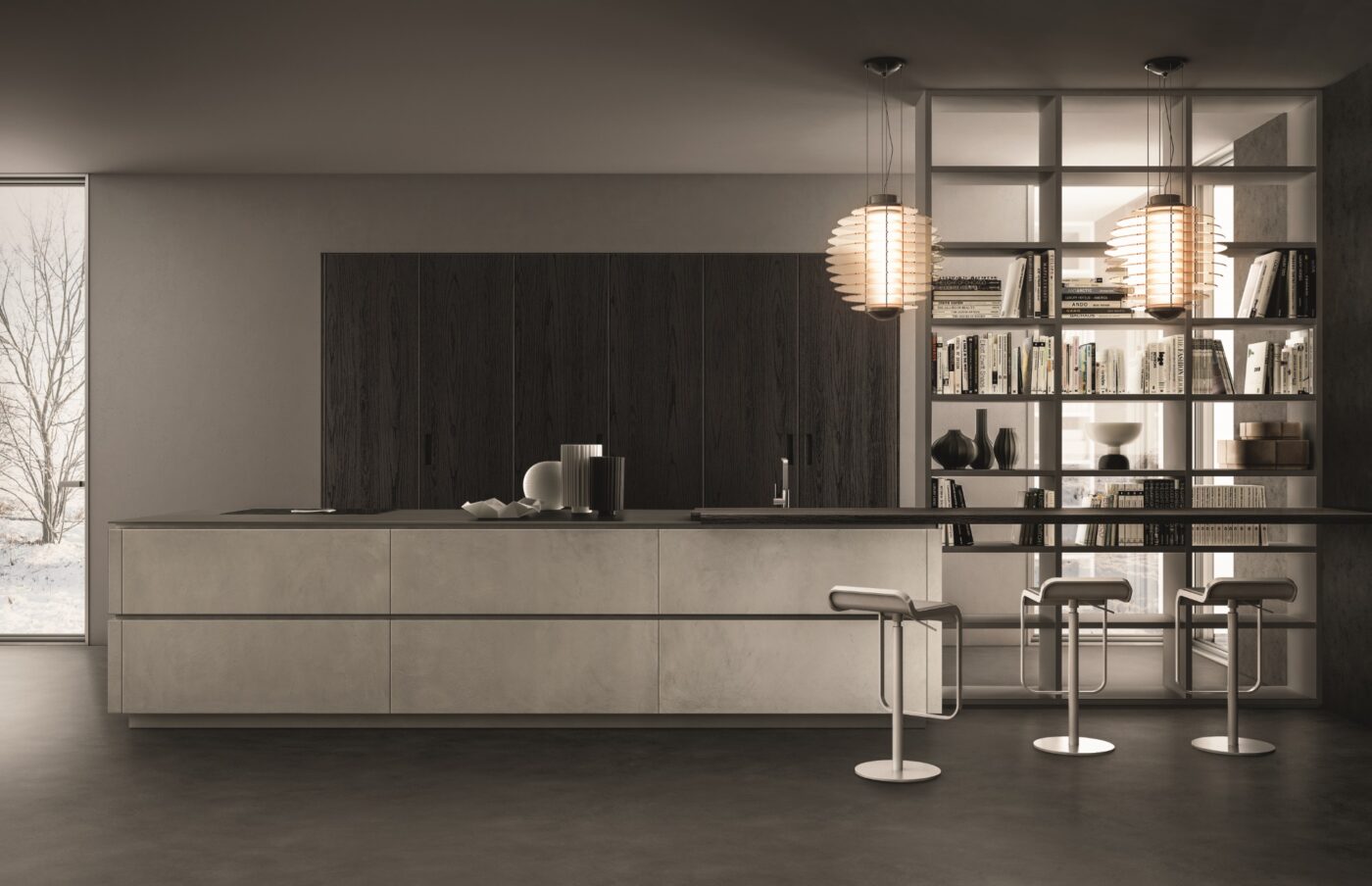 Stone kitchen with handles Aster Cucine Contempora