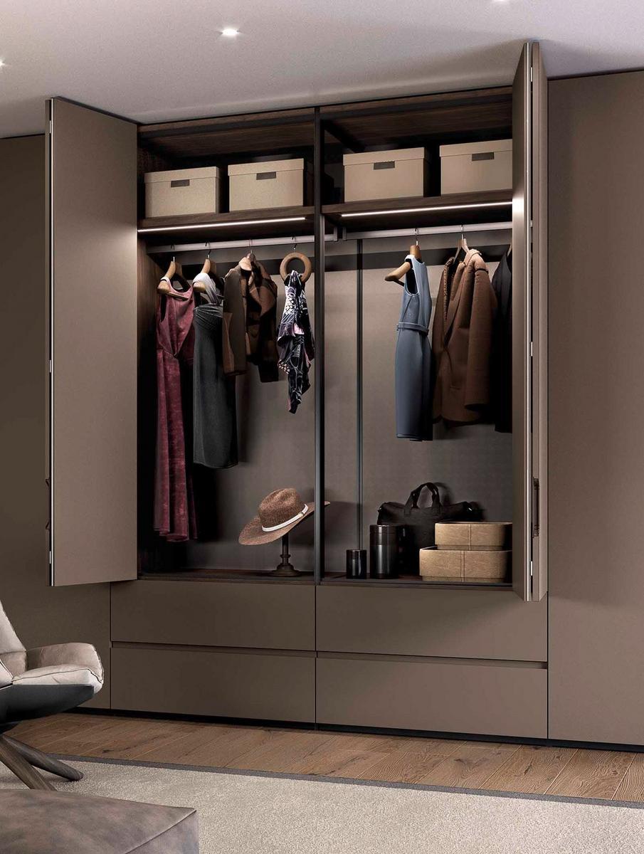 Sectional wooden wardrobe | Gap by Olivieri