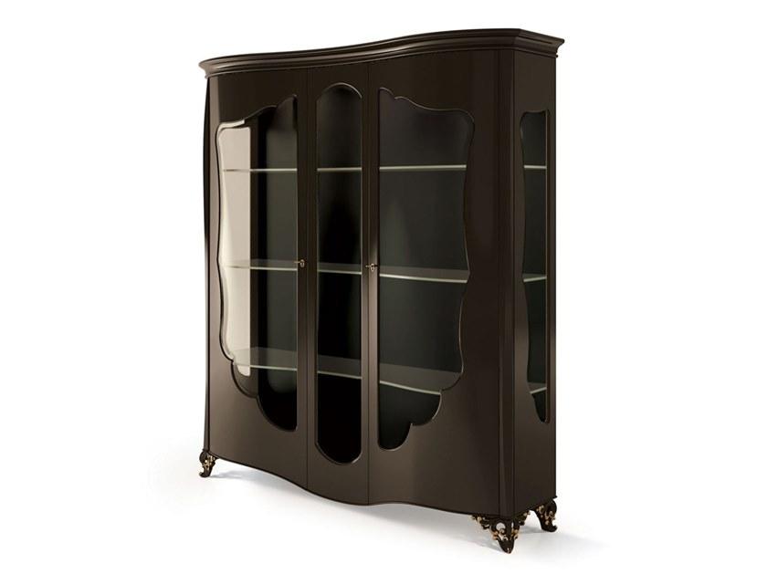 Wood and glass display cabinet | 6208 by Carpanese home