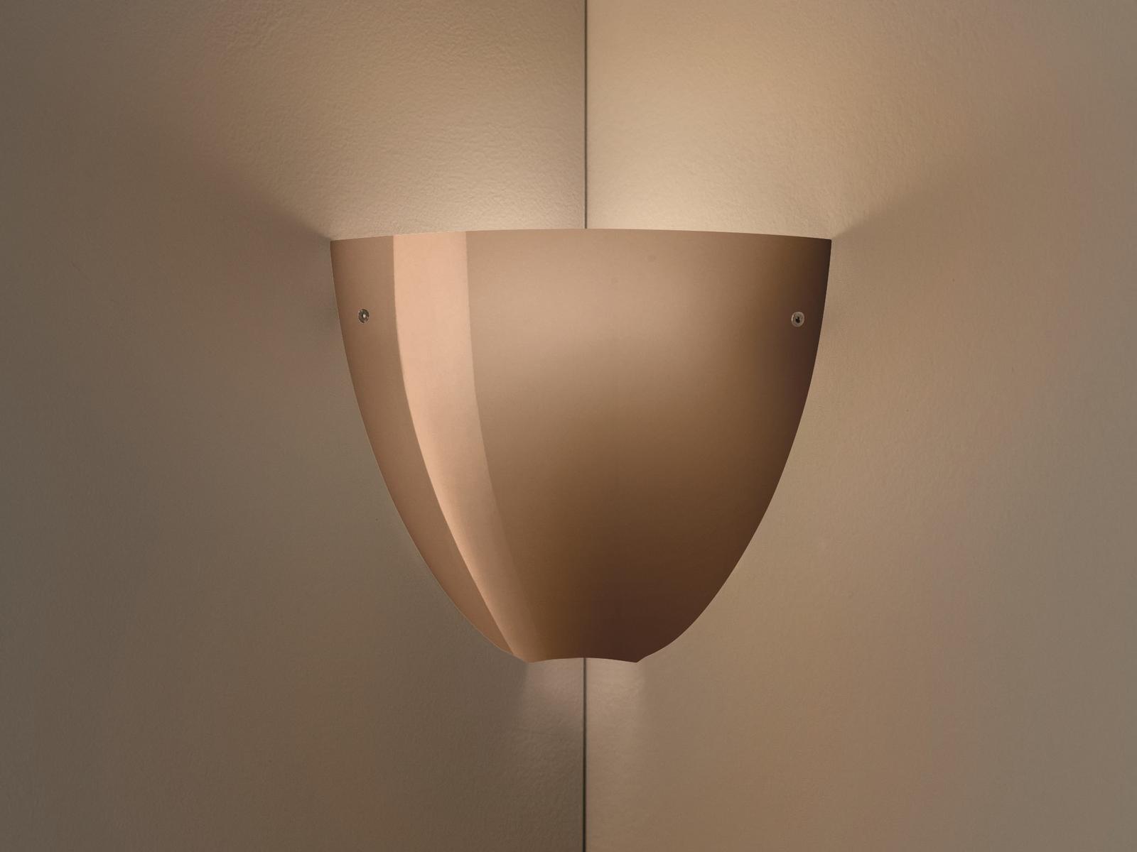 Satin glass wall lamp | Corner Ap by Vistosi