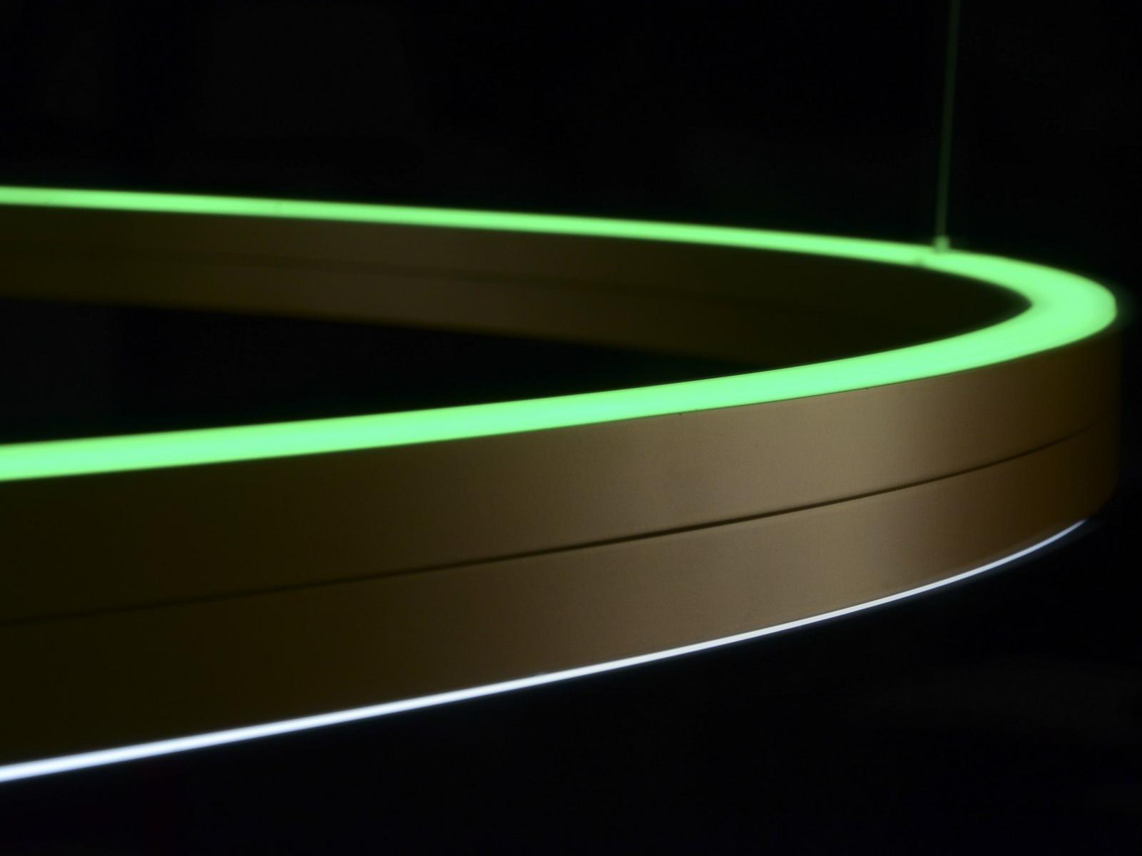 LED glass and aluminium pendant lamp | Doppio by Sattler