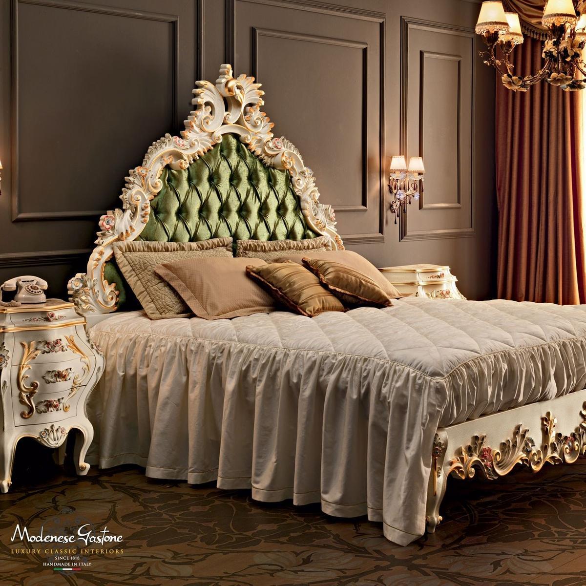 Double bed with upholstered headboard | 11207 by Modenese Gastone