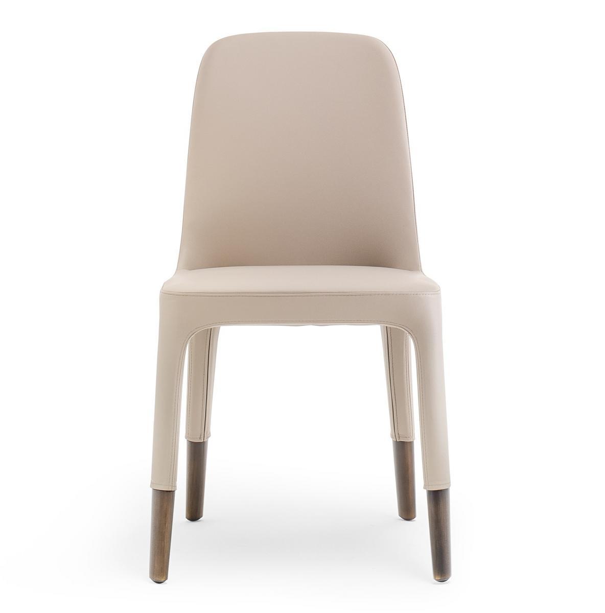 Upholstered leather restaurant chair | Ester 691 by Pedrali