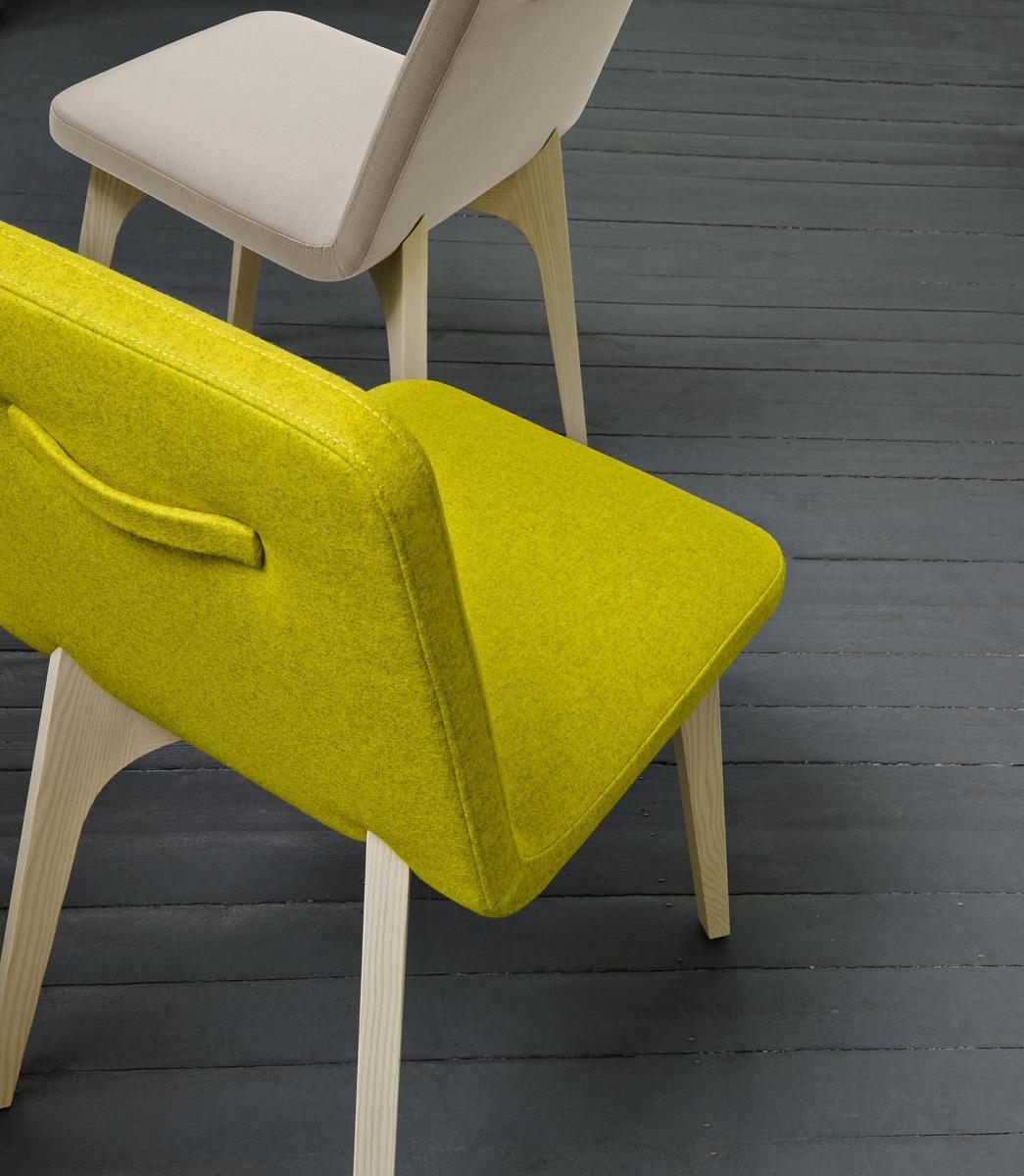 Upholstered fabric chair with armrests | Vik by Ligne Roset
