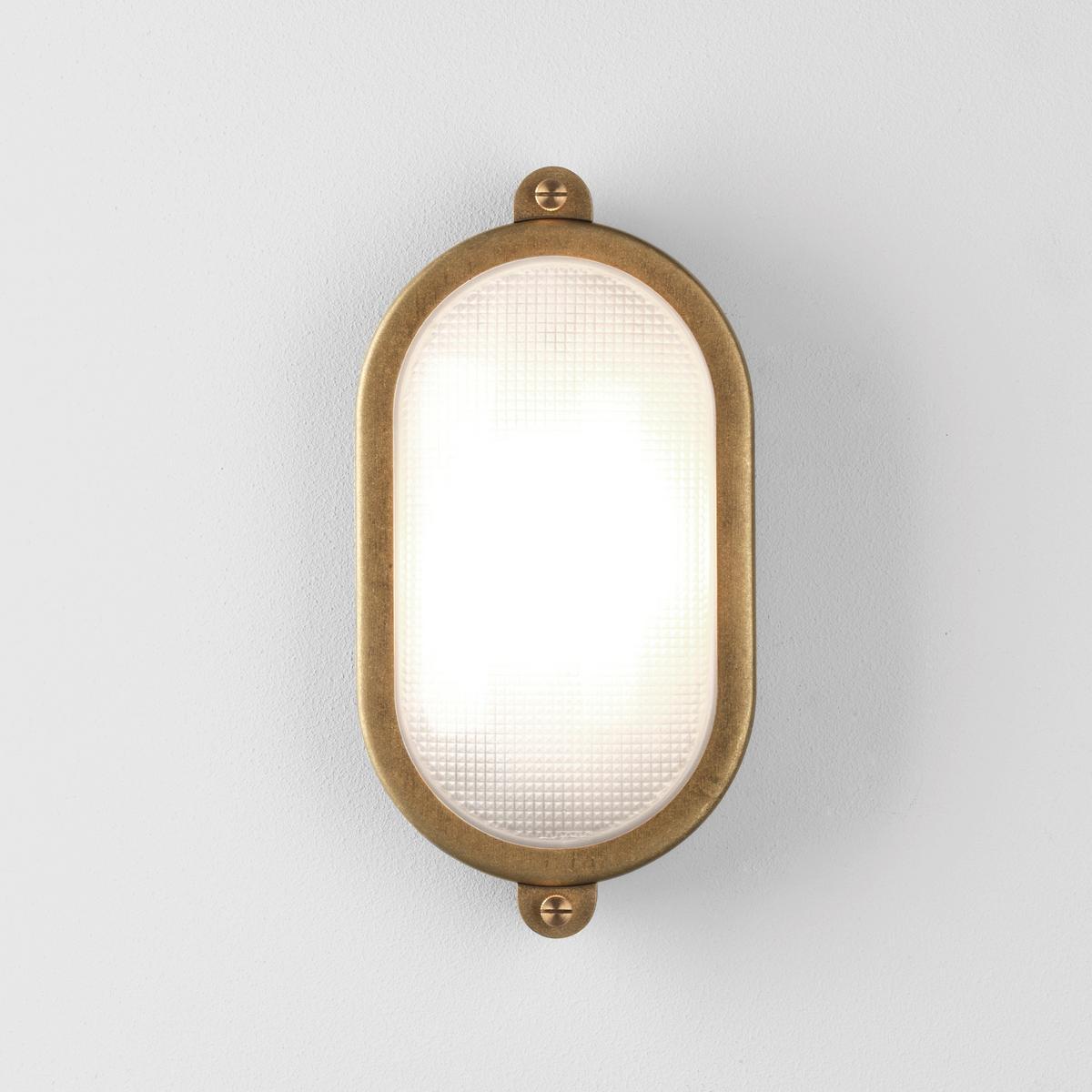 LED outdoor wall lamp in brass and glass | Malibù by Astro lighting