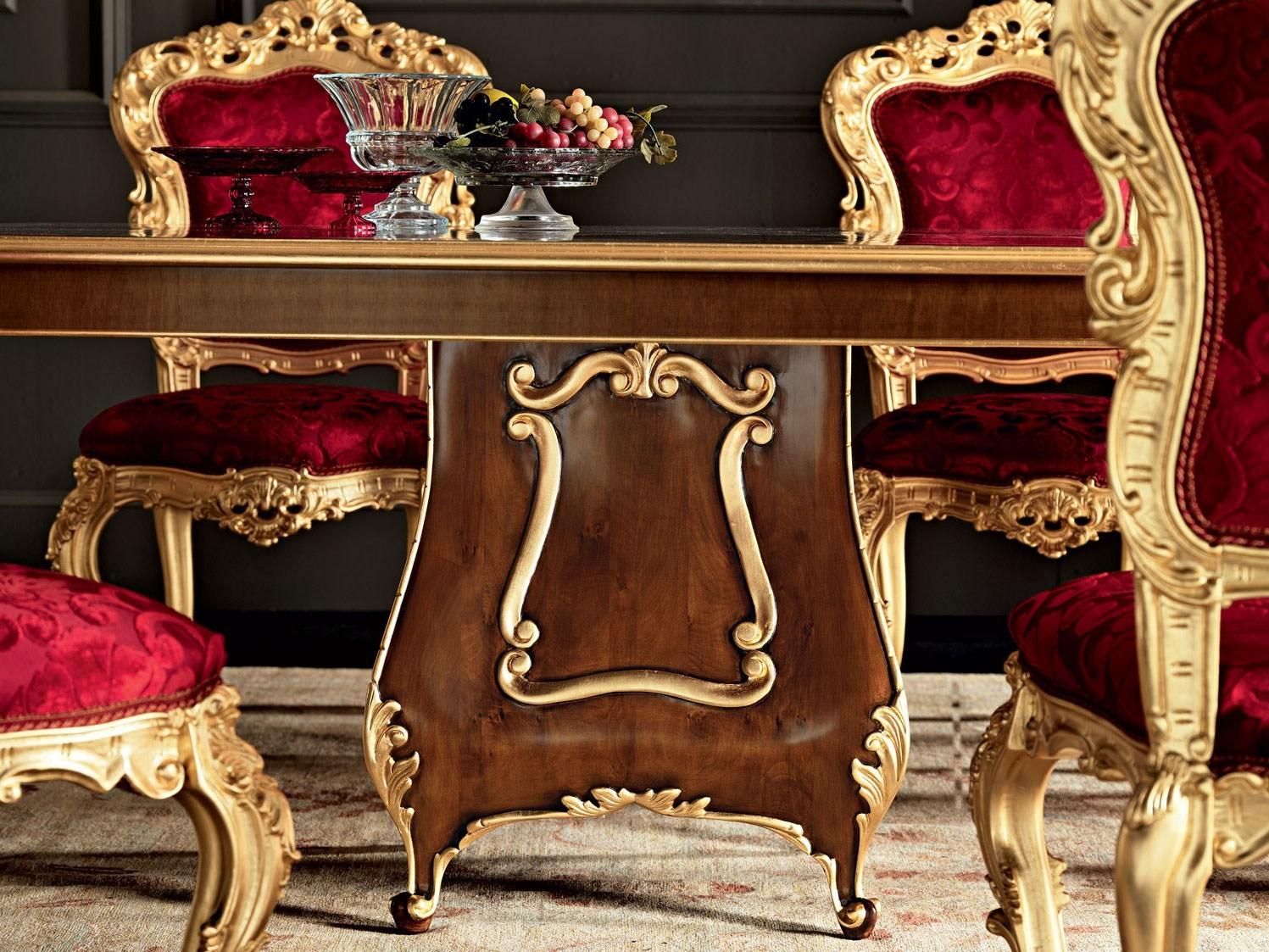 Rectangular solid wood dining table | 11118 by Modenese Gastone