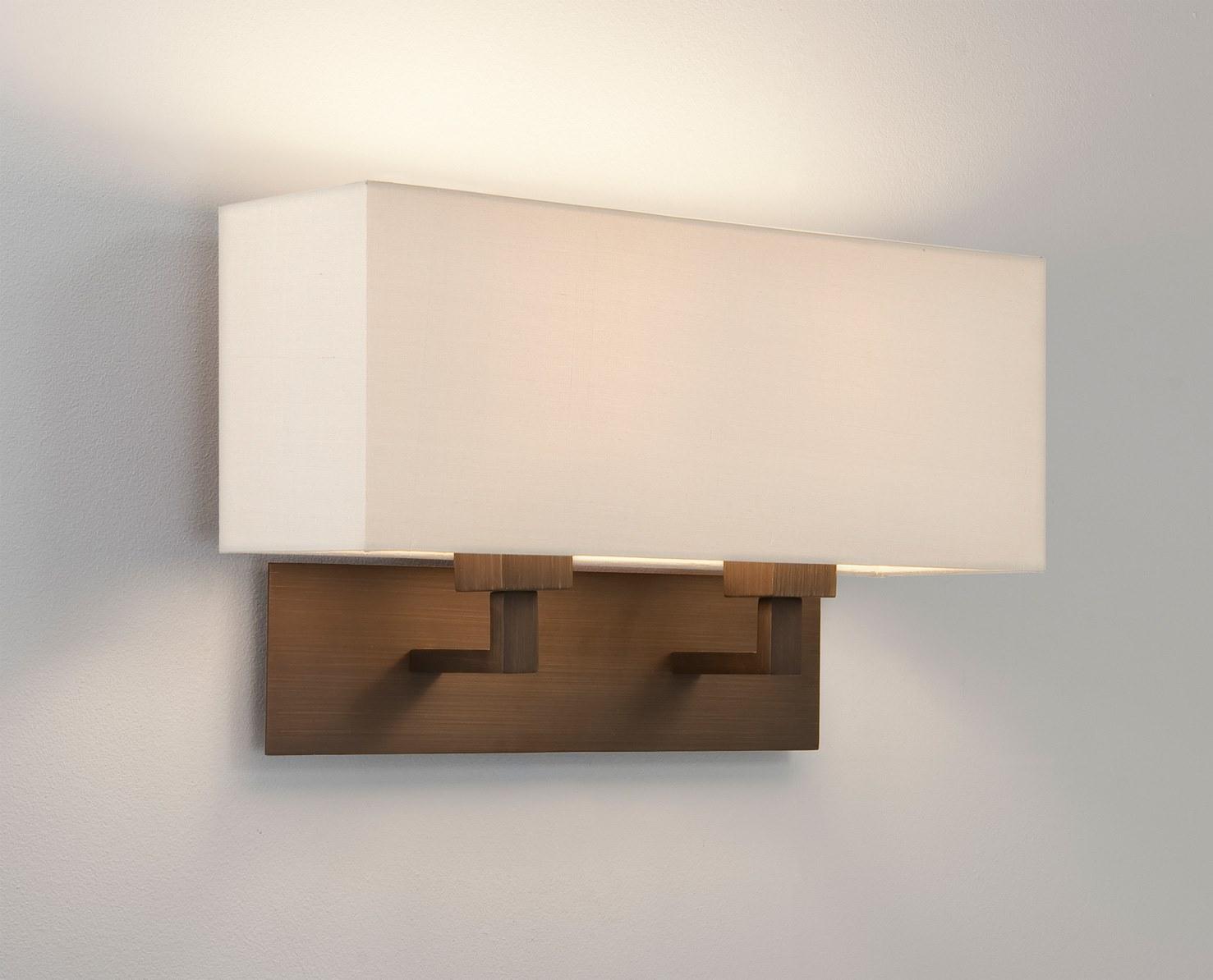 Wall lamp in steel and fabric | Park Lane Twin by Astro lighting