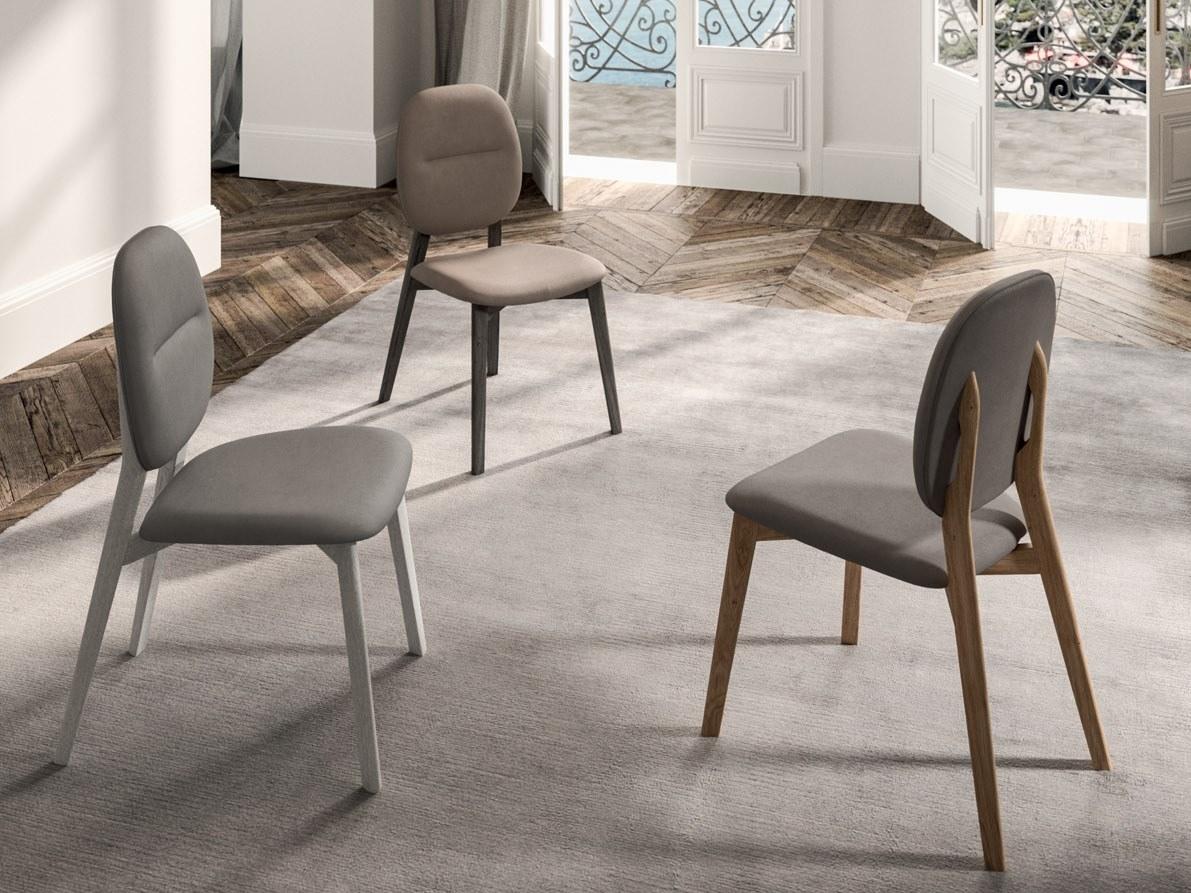 Open back leather chair | Giotto by Ozzio Italia