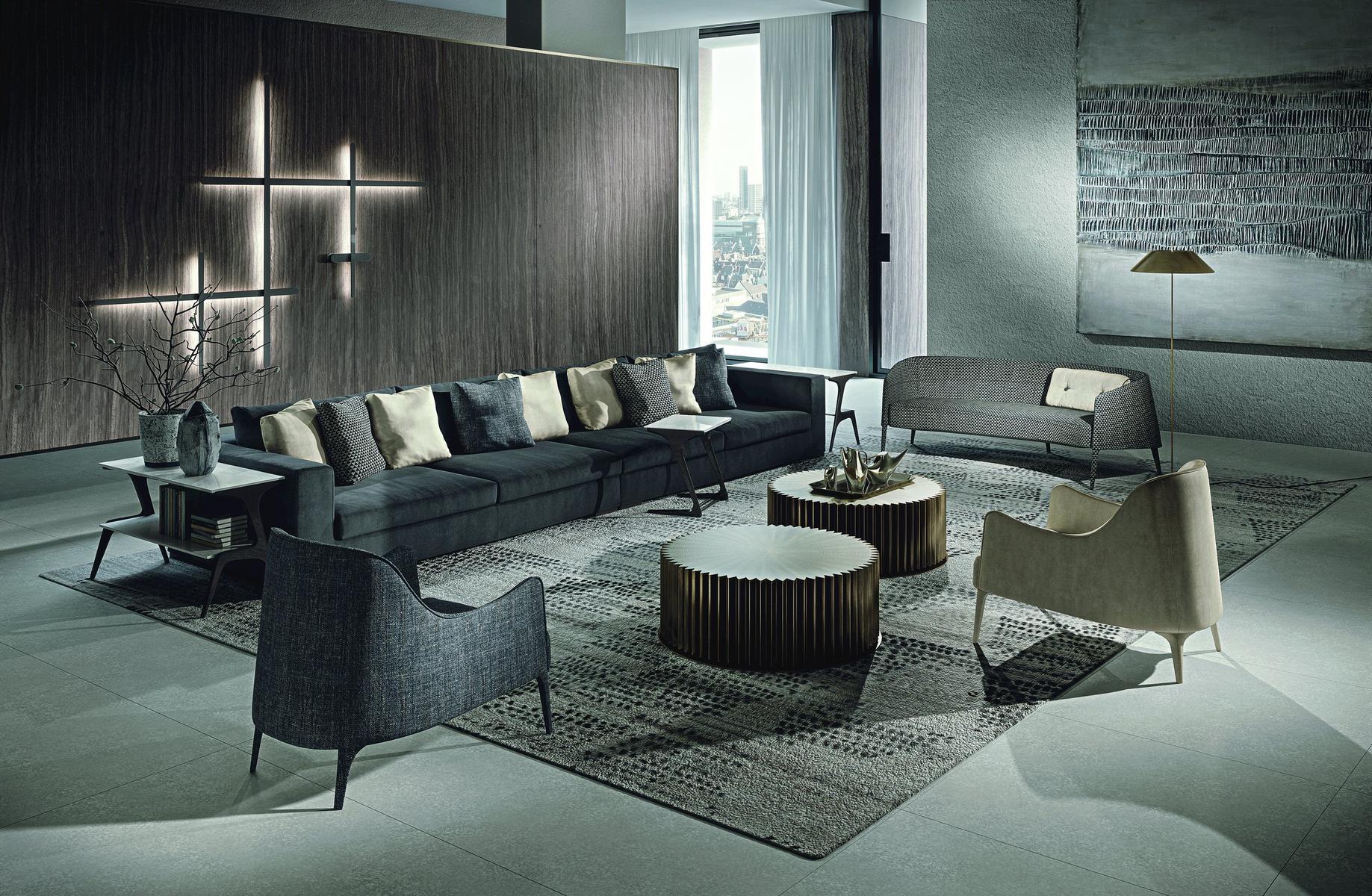 Sectional fabric sofa with removable cover | Oreste by Frigerio