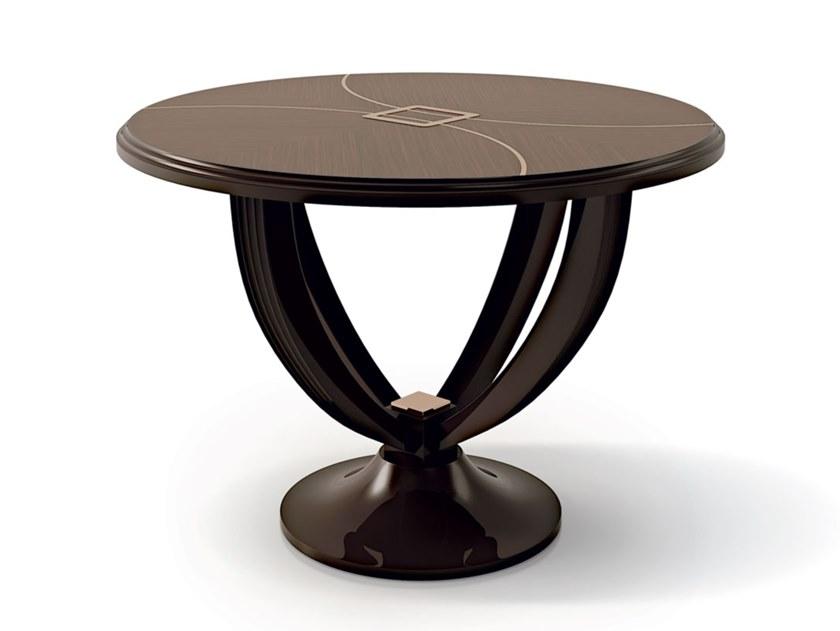 Round wooden high side table | 7013 by Carpanese home