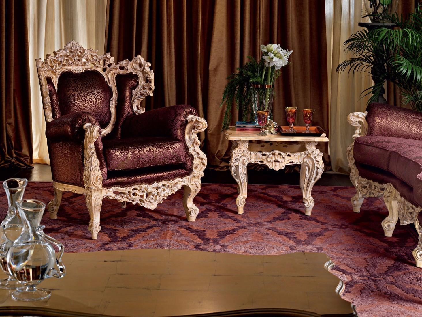 Upholstered fabric armchair with armrests | 11419 by Modenese Gastone