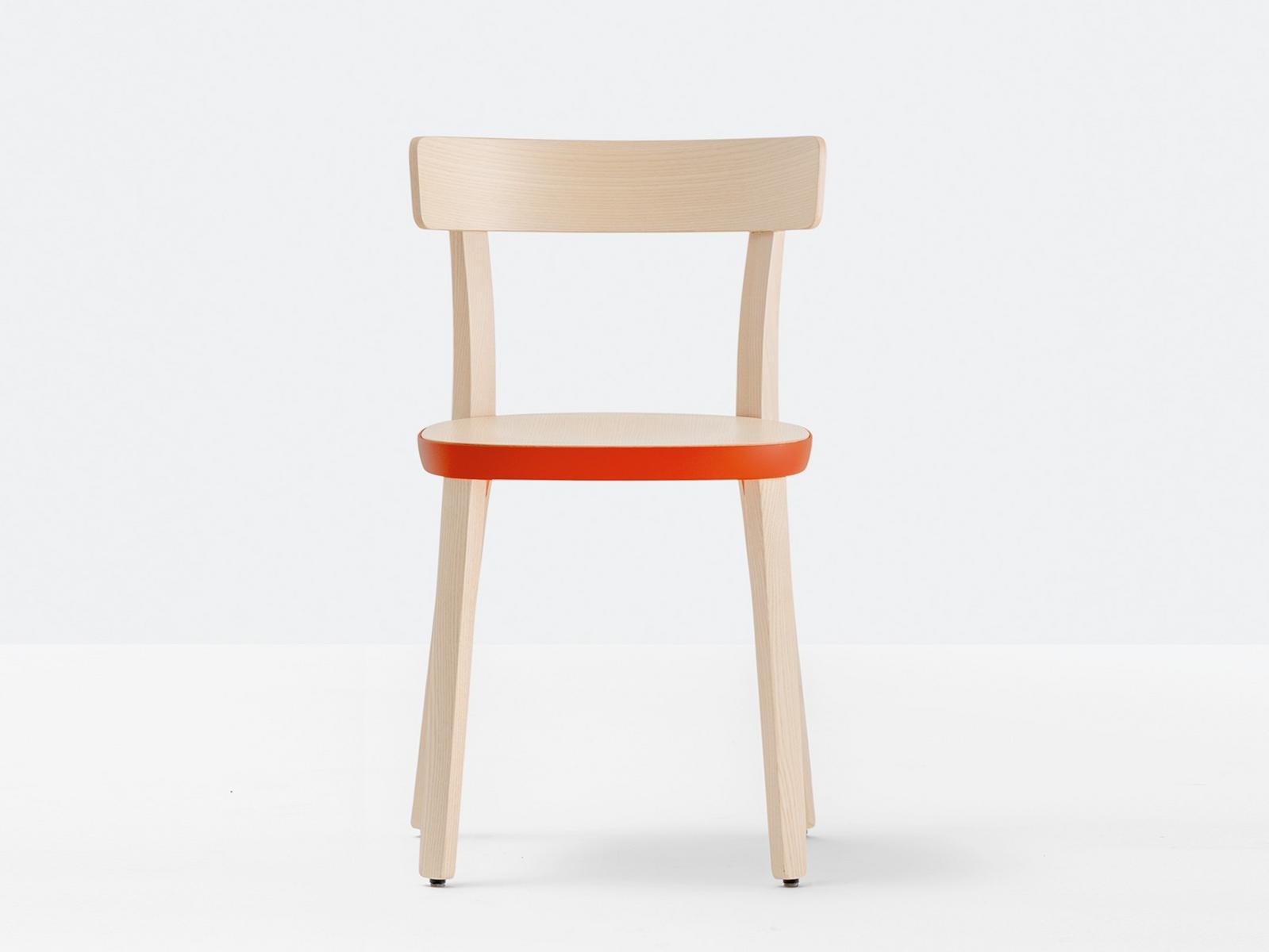 Ash chair with integrated cushion | Folk 2930 by Pedrali