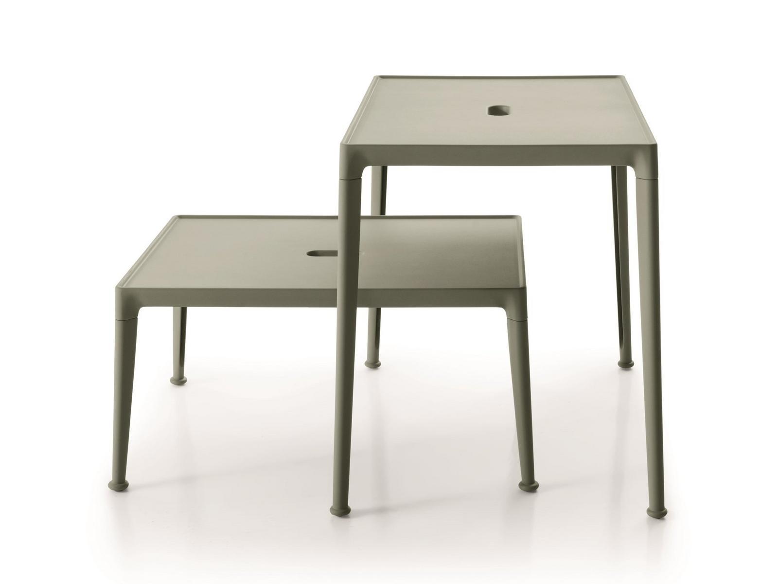 Rectangular aluminium garden side table | Mirto Outdoor by B&B Italia