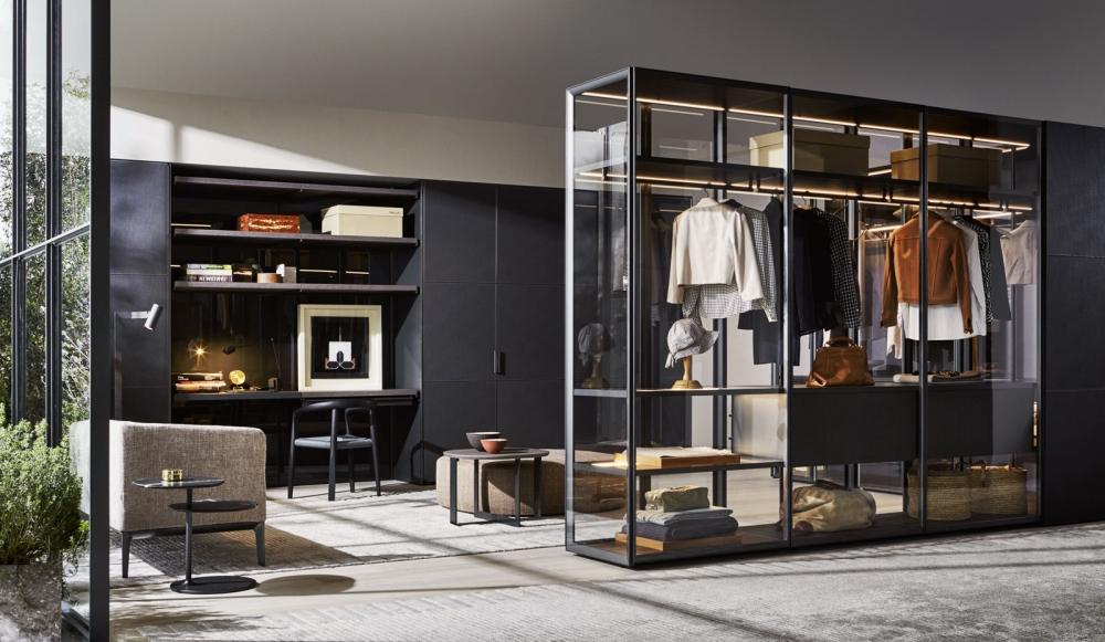 Glass cabinet door for wardrobes | Gliss Master Glass by Molteni