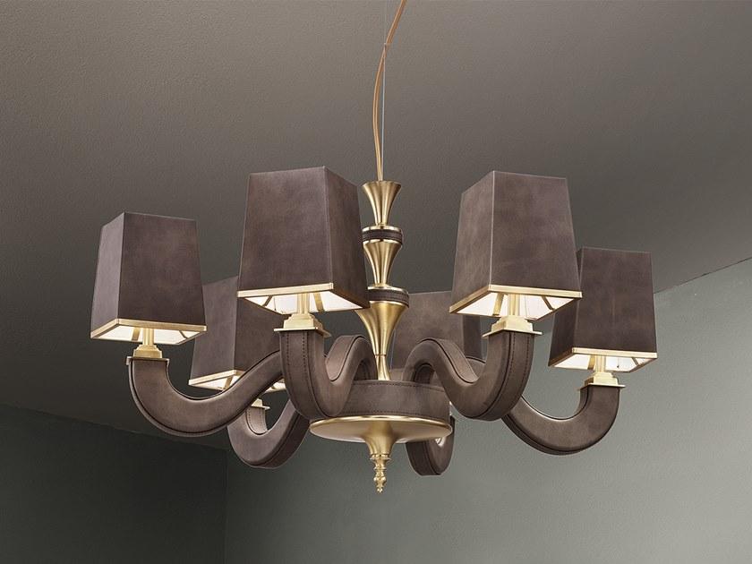 Eco-leather chandelier | Darshan 6 by Masiero