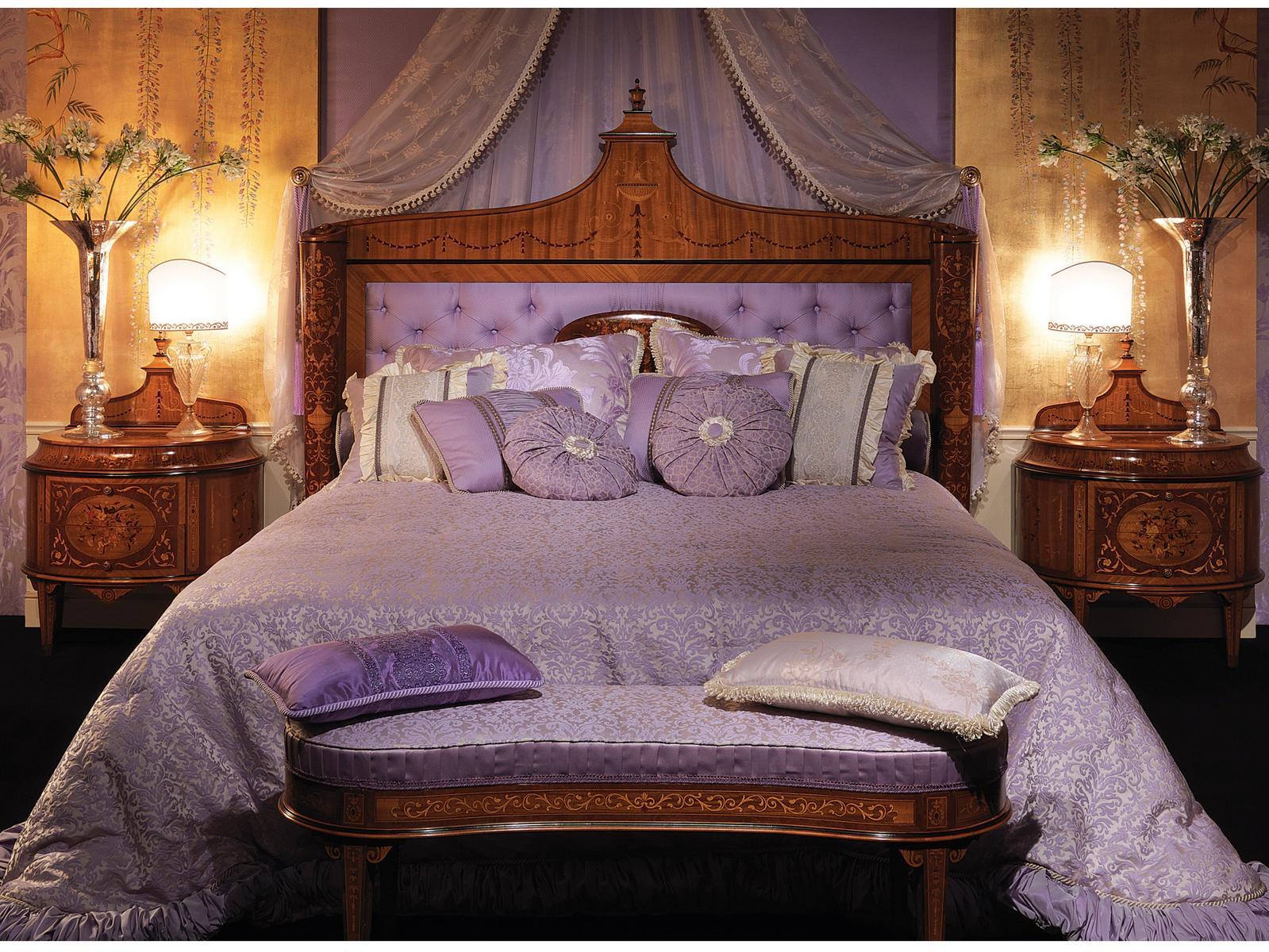 STILE MAGGIOLINI Upholstered fabric bed with tufted headboard