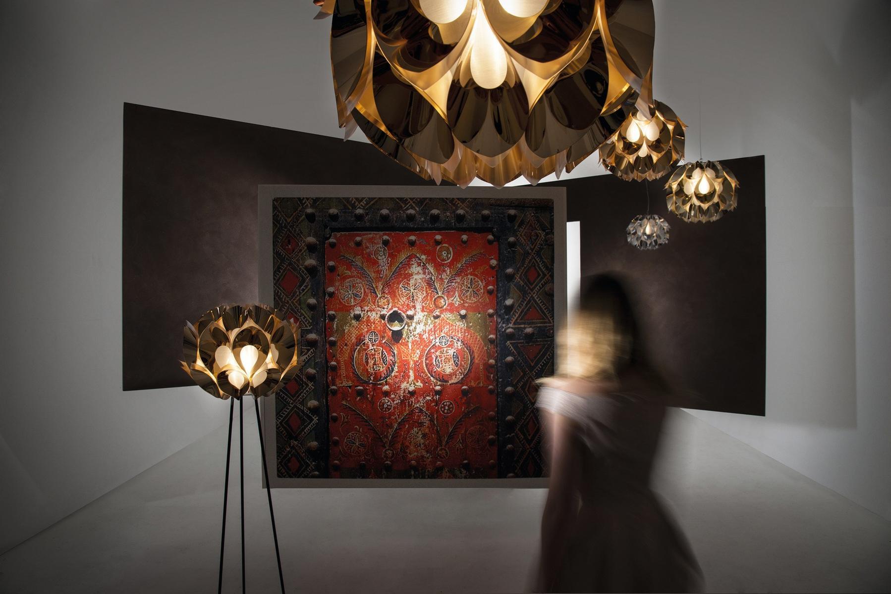 Indirect light Copperflex floor lamp | Flora Copper by Slamp