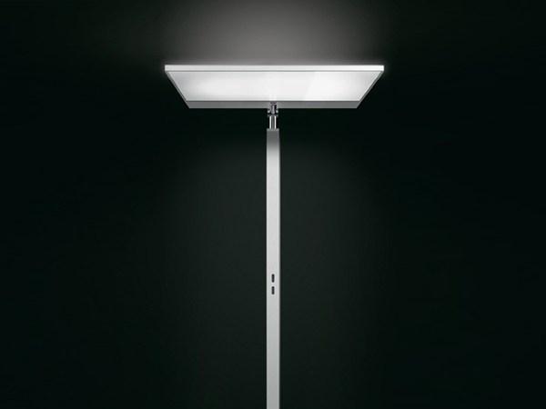 Direct-indirect light aluminium floor lamp | Pad by Artemide