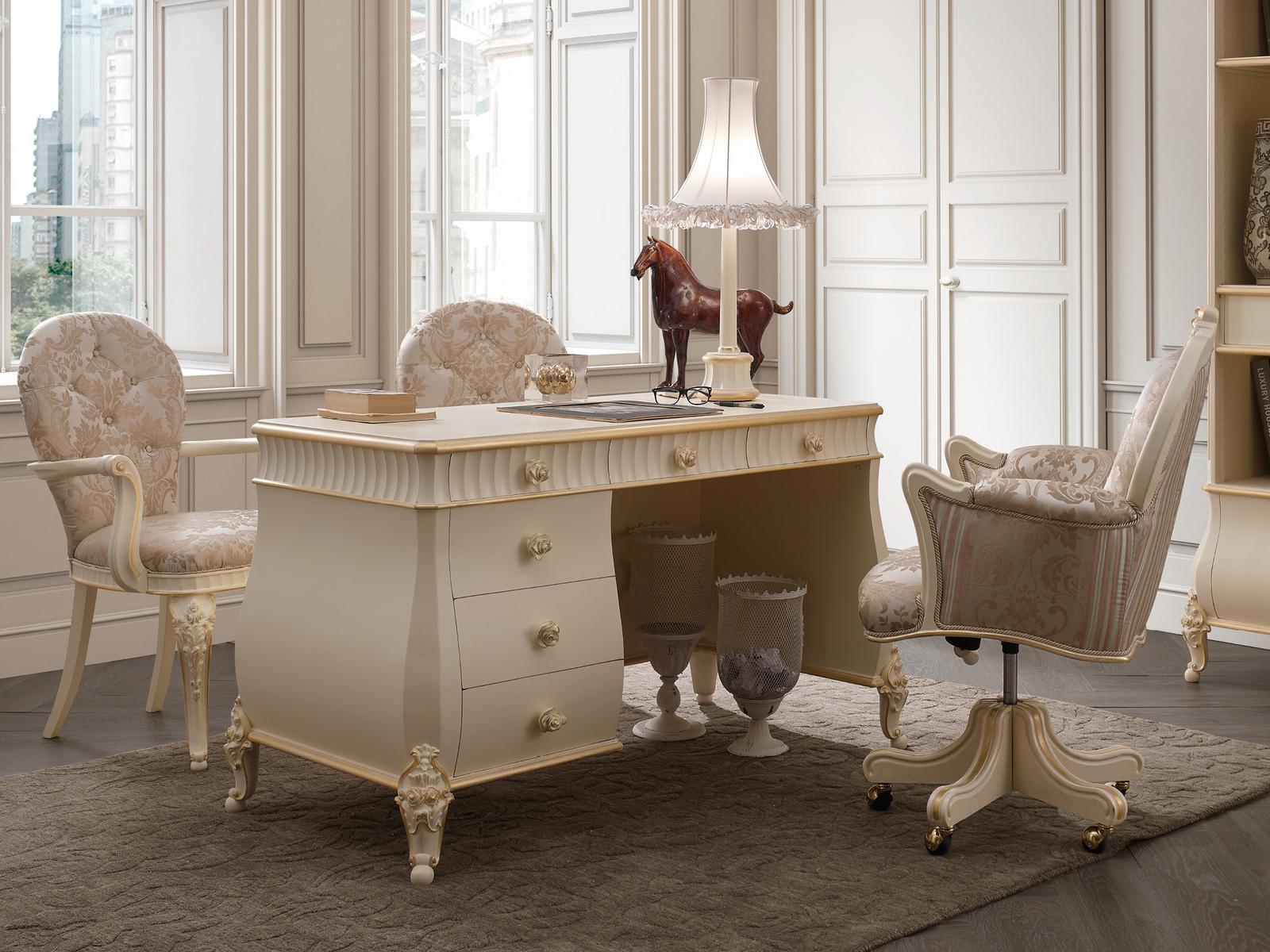 Rectangular writing desk with drawers | Florentia by Volpi