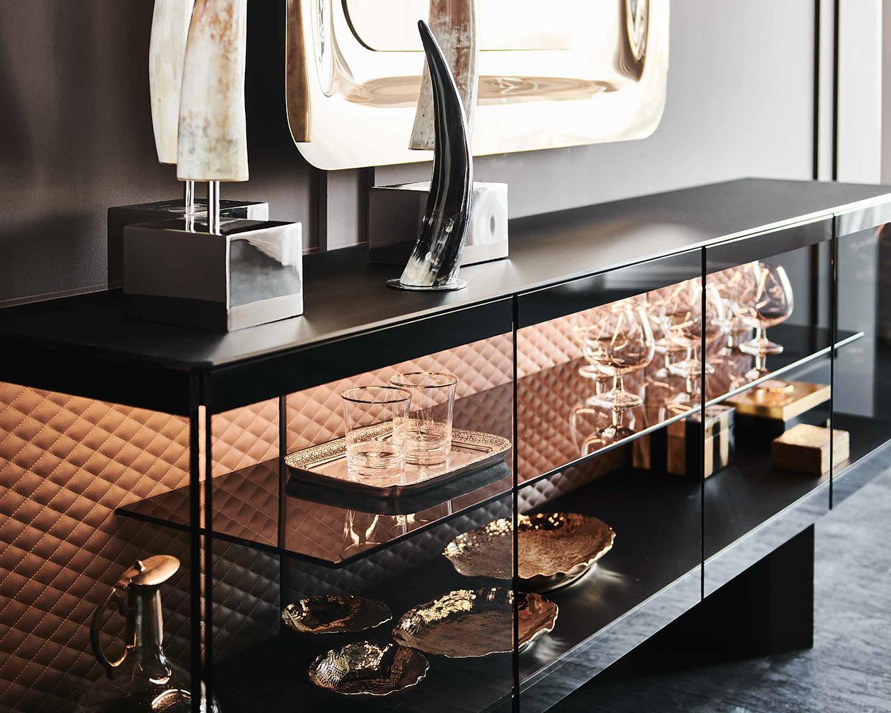 Glass sideboard with doors | Boutique by Cattelan Italia