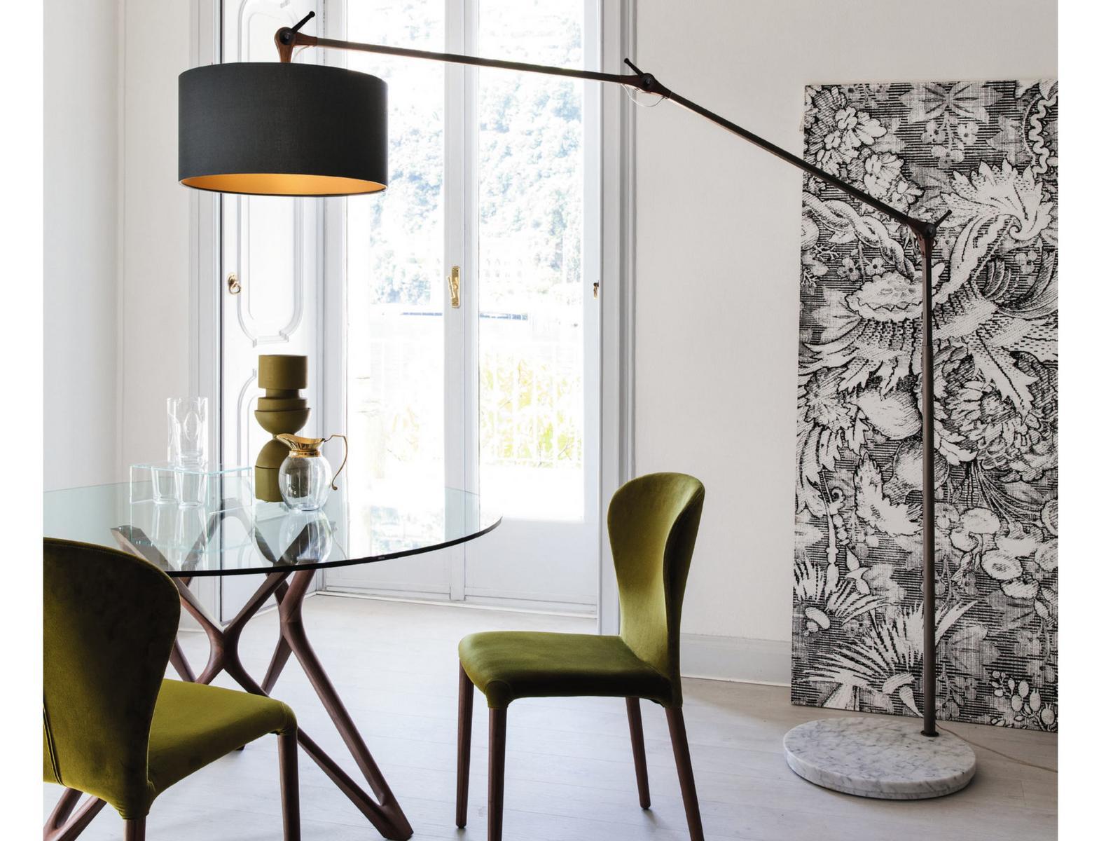 Adjustable brass floor lamp | Gary Big by Porada