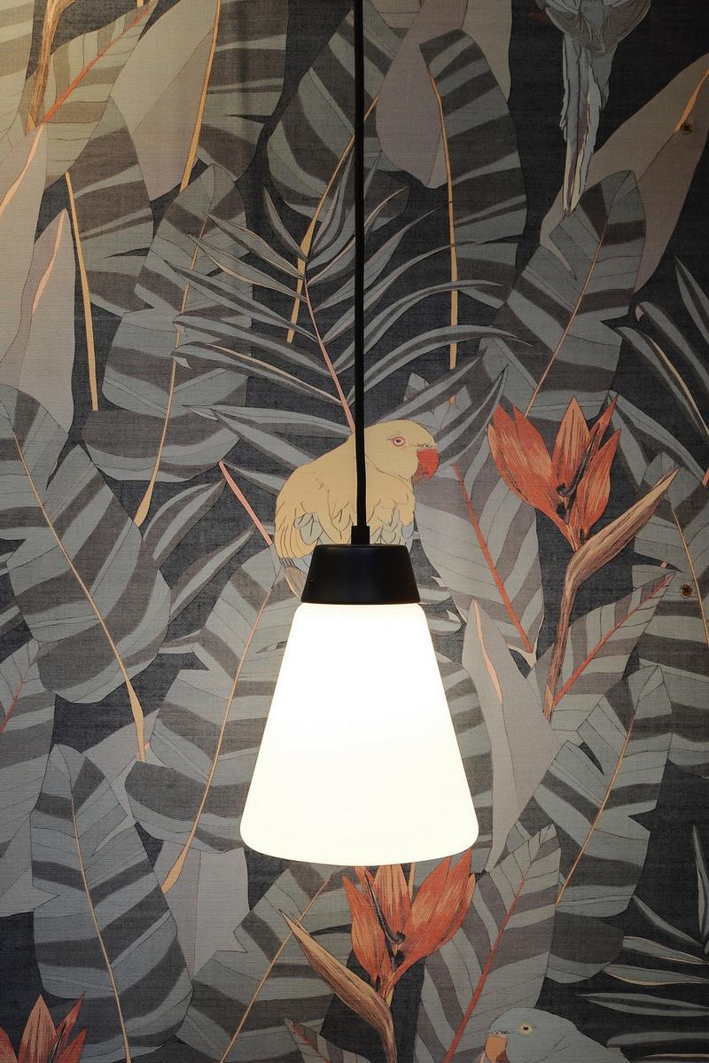 Glass and aluminium pendant lamp | Cup Cake by Dark