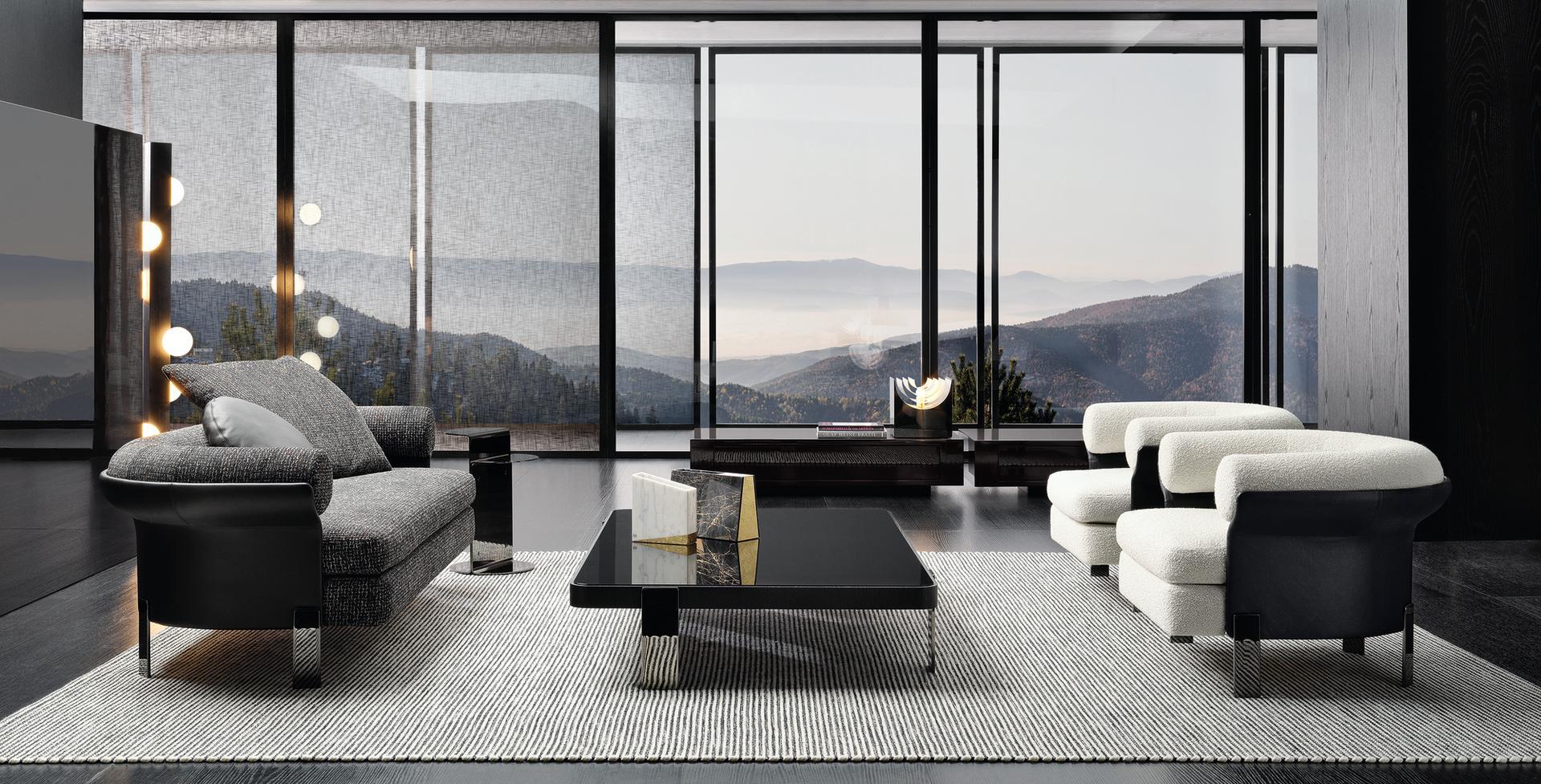 3 seater fabric sofa | Mattia by Minotti