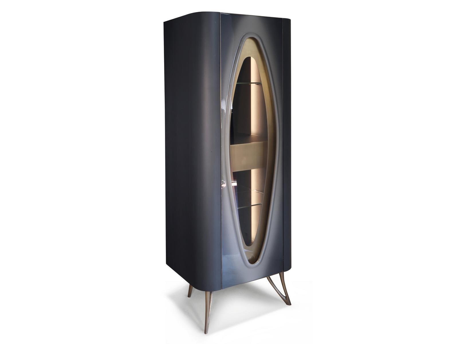 Ash display cabinet with integrated lighting | Pangea by Ezio Bellotti