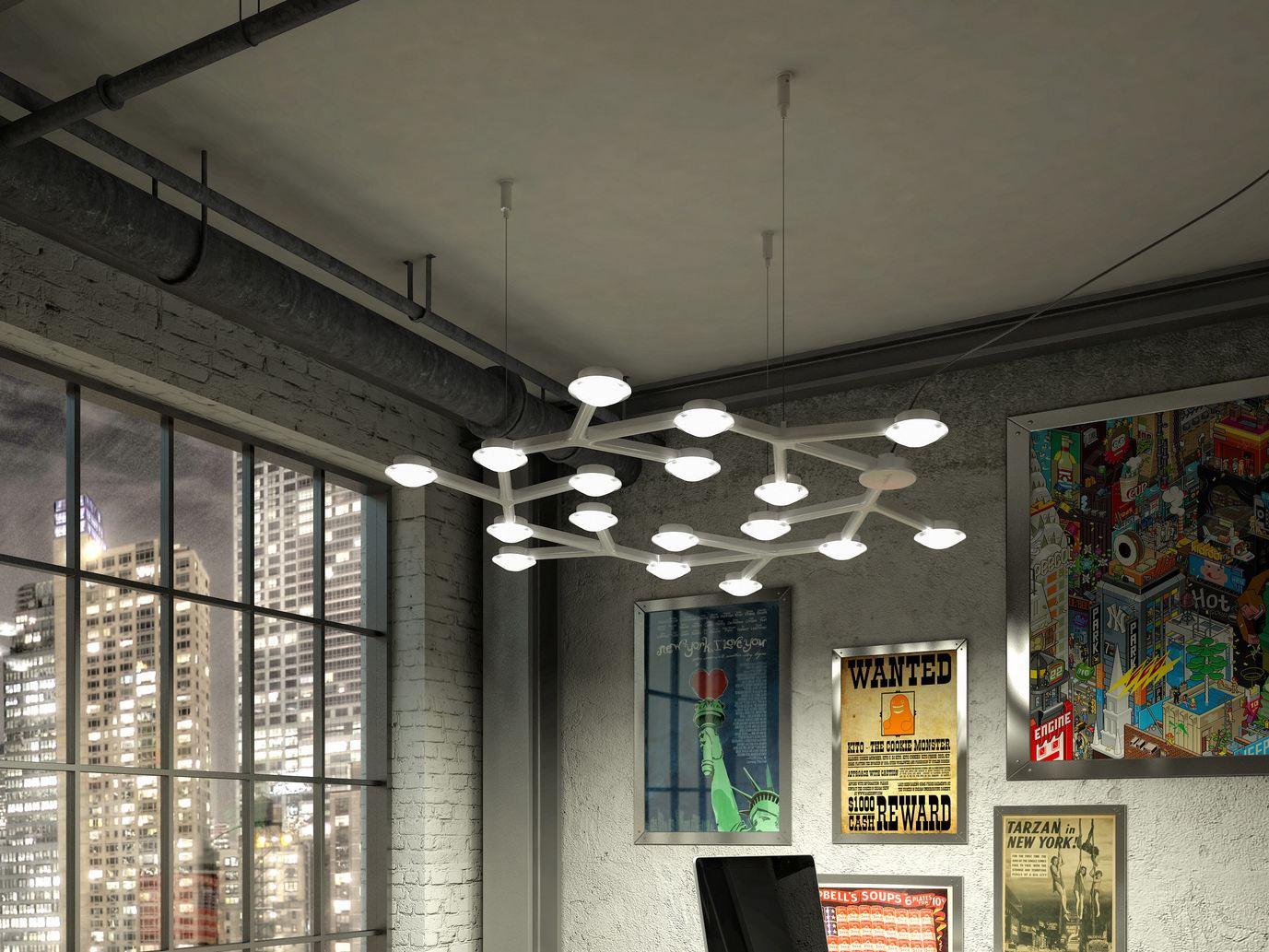 LED direct light pendant lamp | Led Net Line by Artemide