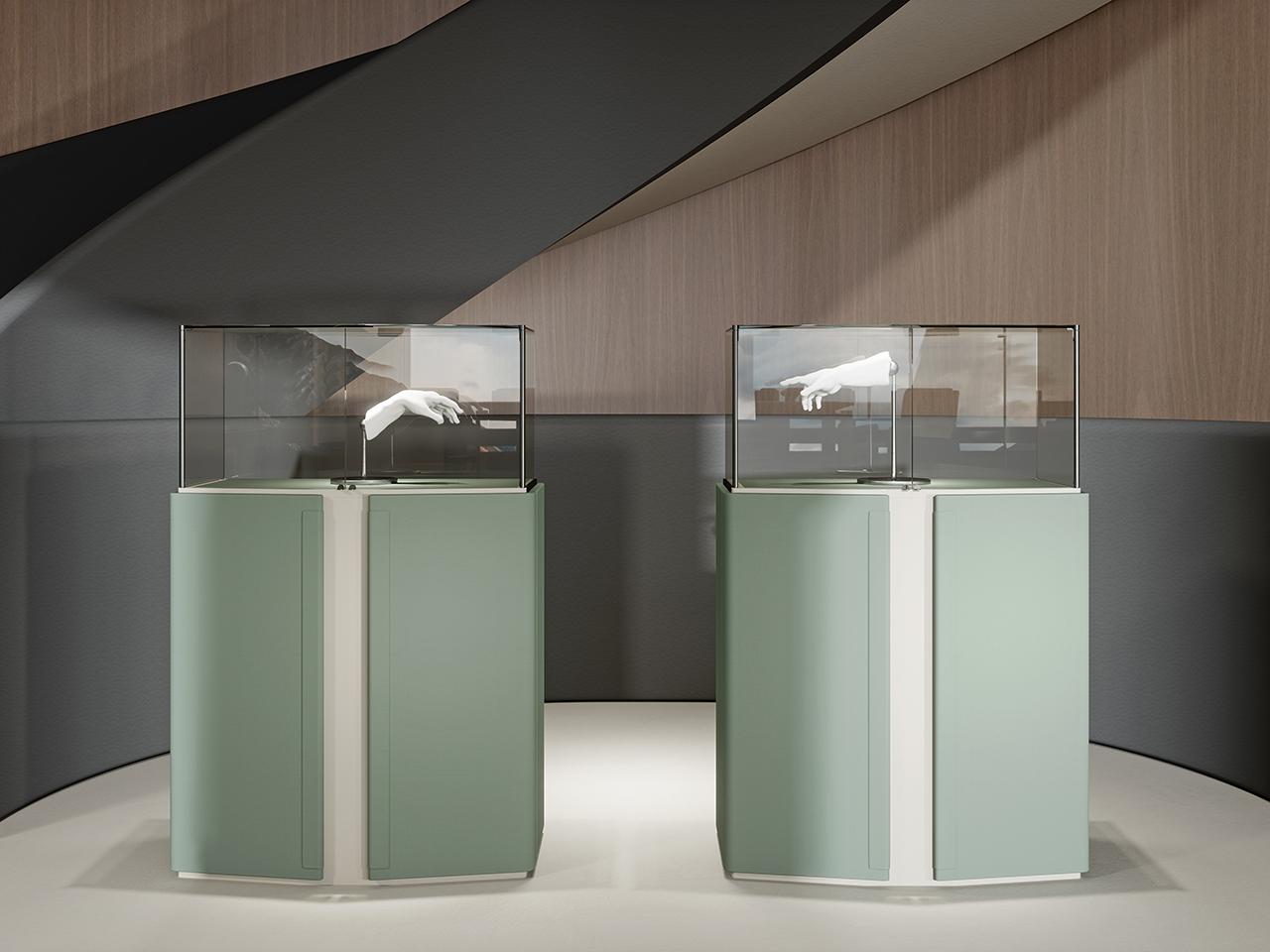 Highboard / display cabinet covered in leather | Zenit by Turri