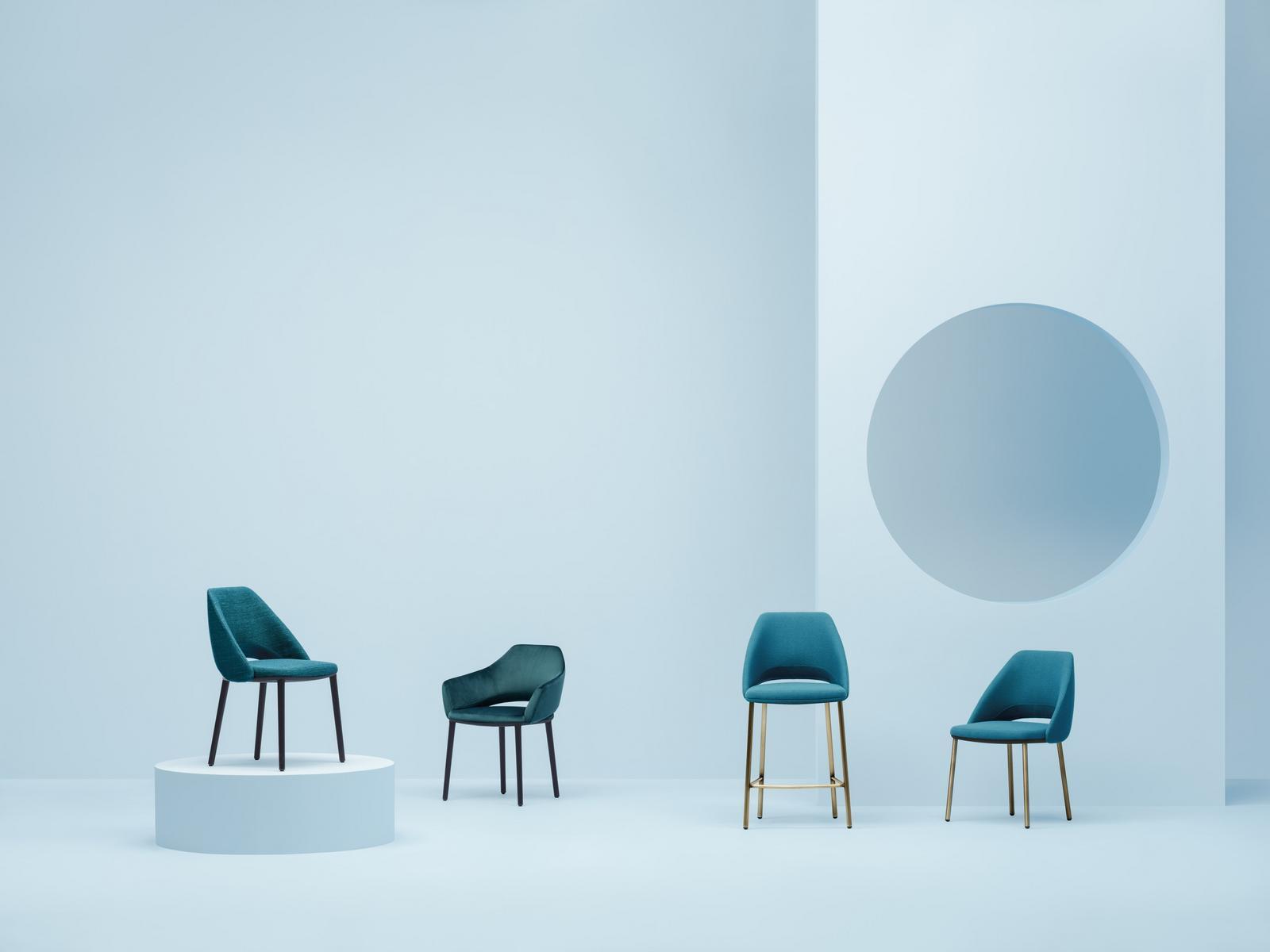 Upholstered fabric chair | Vic 655 by Pedrali