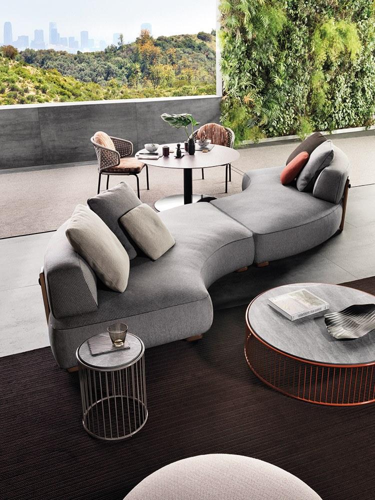 Sectional fabric garden sofa | Florida by Minotti