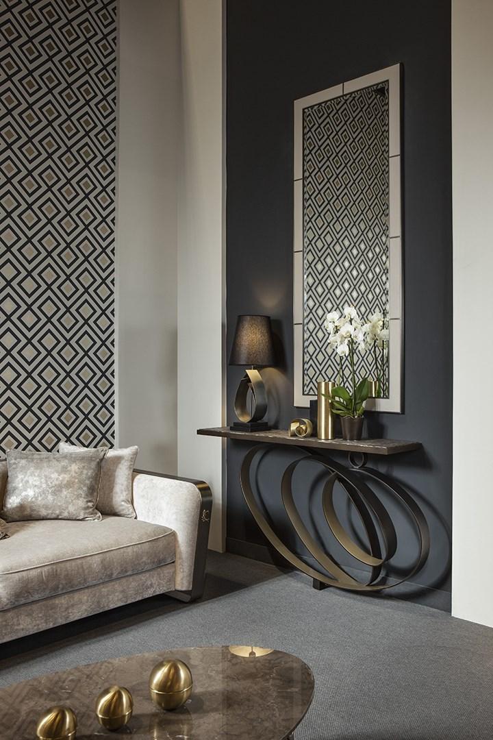 Rectangular leather mirror | Amelia by Cantori