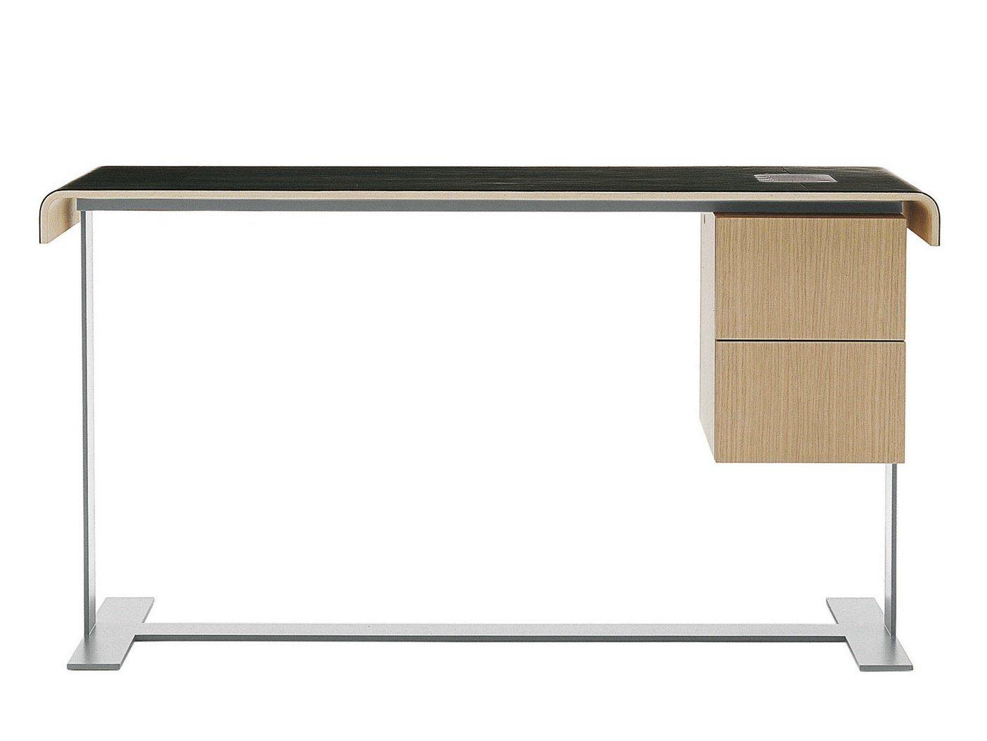 Wooden writing desk with drawers | Eileen by B&B Italia