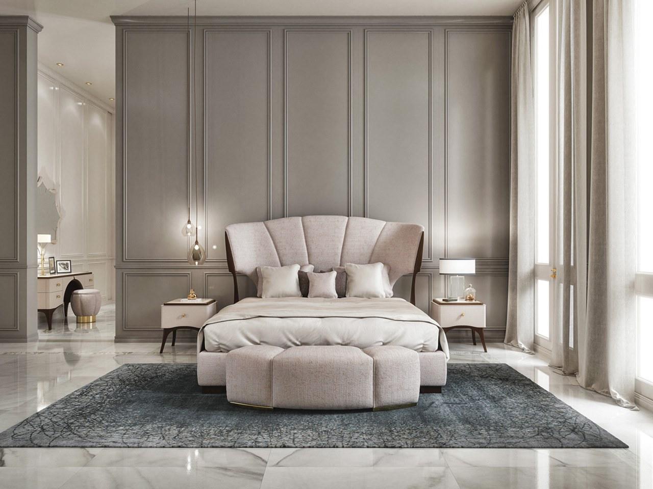 Rectangular bedside table with glass top | Pr.136 by Stella del Mobile