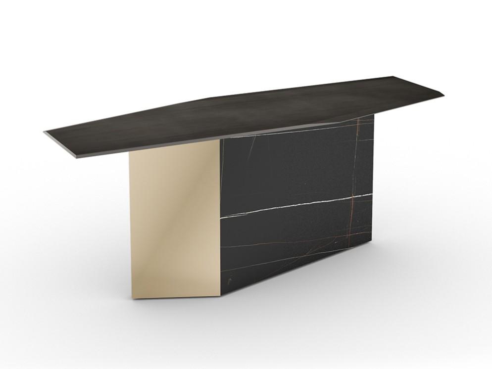Wood and glass console table | Cubitum Console by Reflex